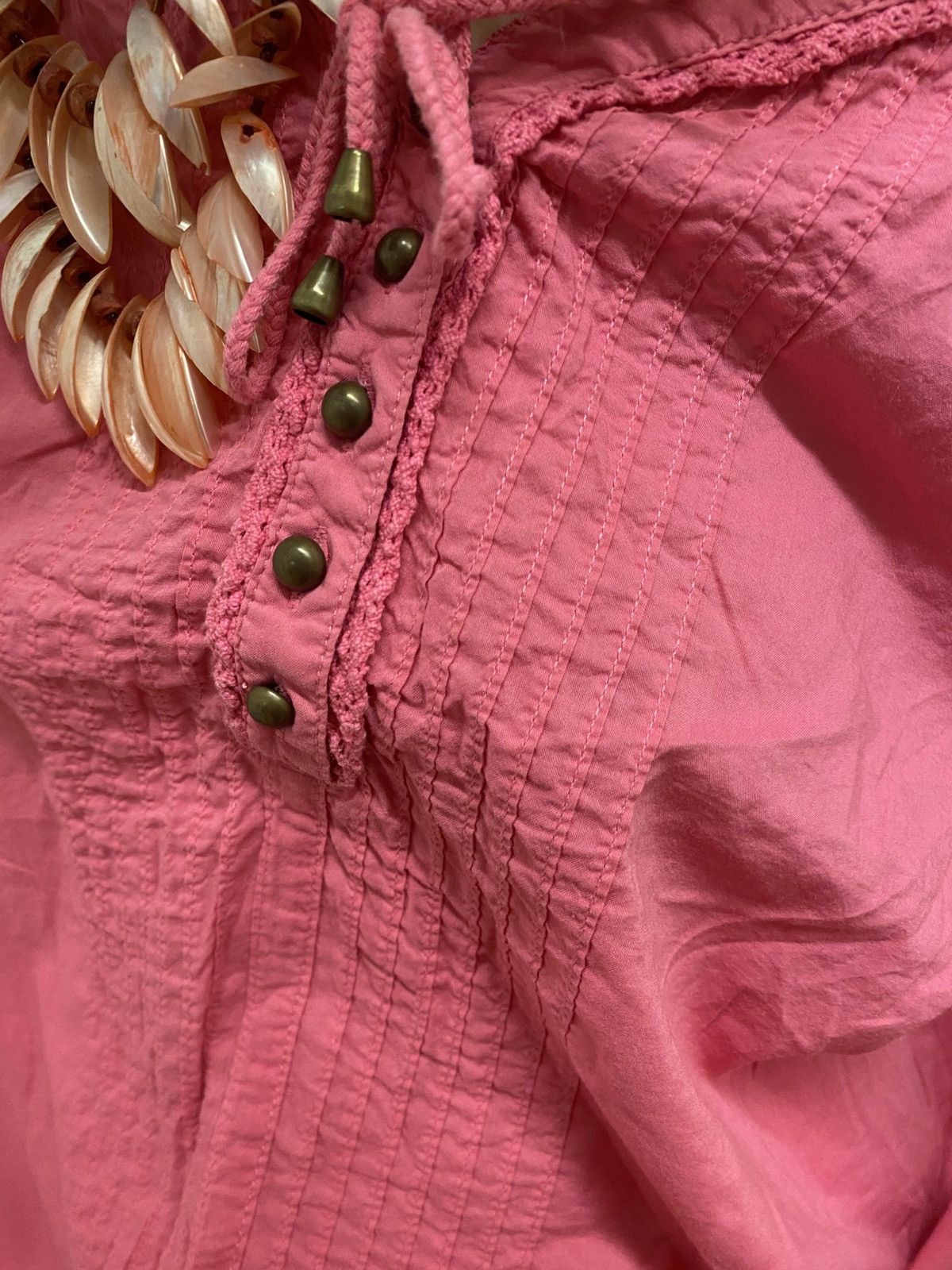 Vintage Pink coquette blouse Size S / US 4 / IT 40 - 2 Thumbnail