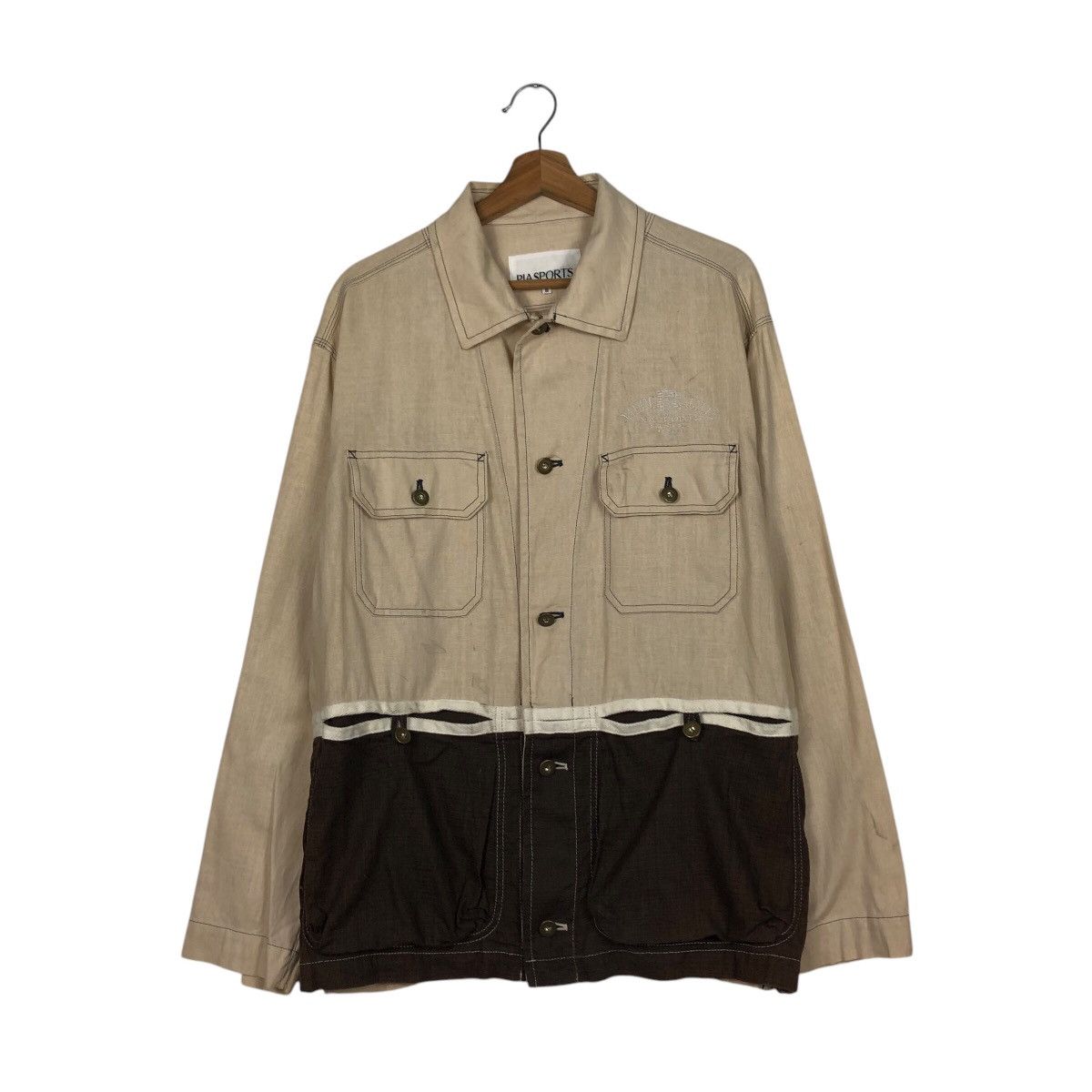 Japanese Brand 📌Double Tone Chore Worker Jacket Pia Sports Issey Miyake Size US M / EU 48-50 / 2 - 2 Thumbnail
