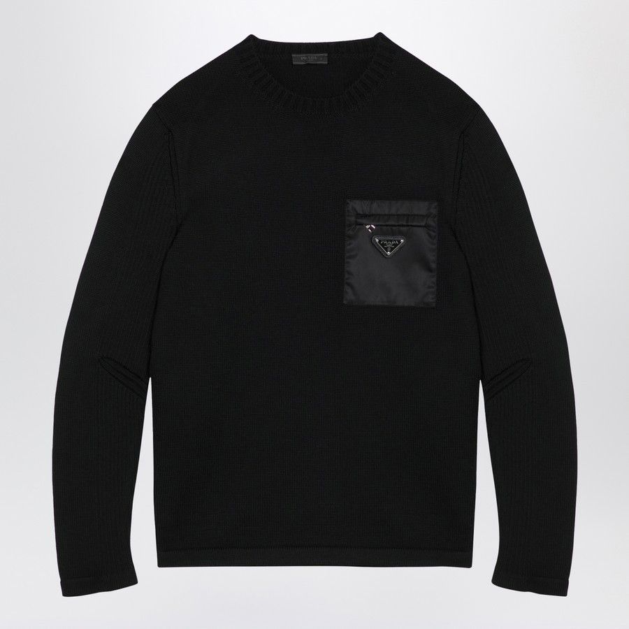 o1d2blof0524 Sweaters With Logo Pocket in Black