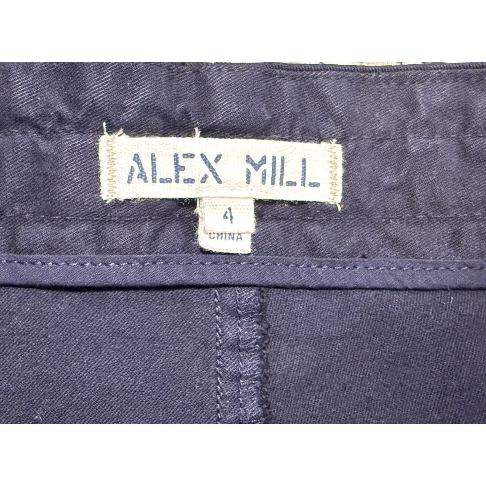 Alex Mill VINTAGE? No. Alex Mill Blue Drawstring Trousers Women Size 4 27 x 27.5 Inseam 27.5" Blue Chino Bohemian Travel Casual Regular Fit Pants Women Size 27" / US 4 / IT 40 - 4 Thumbnail
