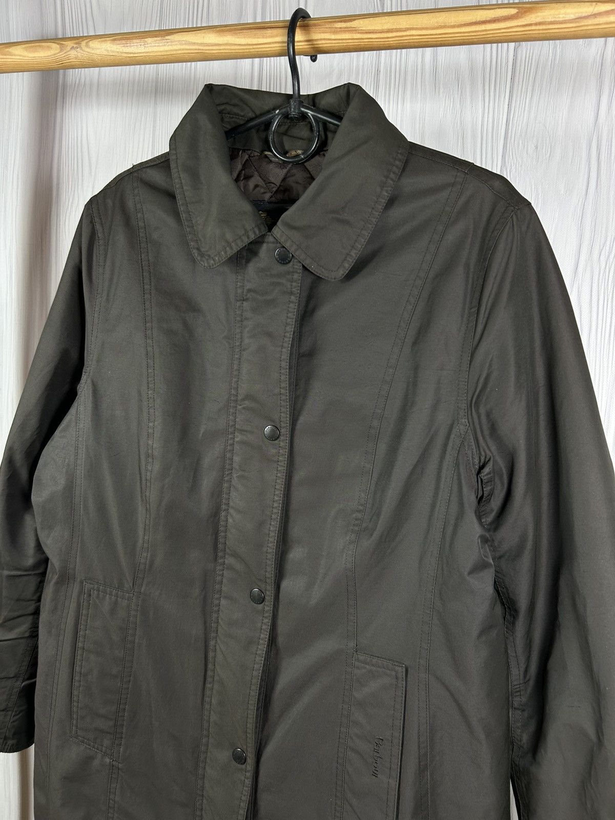 Barbour Barbour Twill Belsay Women’s Brown Waterproof Long Jacket Size XL / US 12-14 / IT 48-50 - 3 Thumbnail