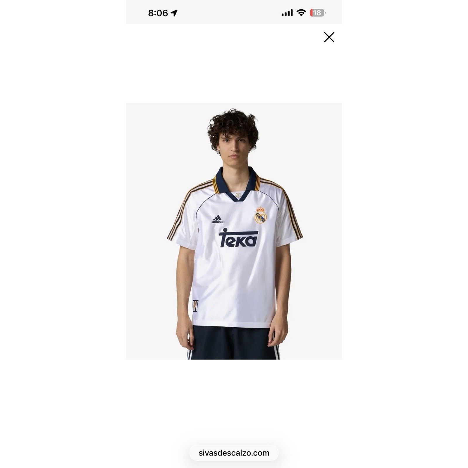 Adidas Adidas Authentic Real Madrid 1999/00 Home Jersey XL NWT Size US XL / EU 56 / 4 - 4 Thumbnail