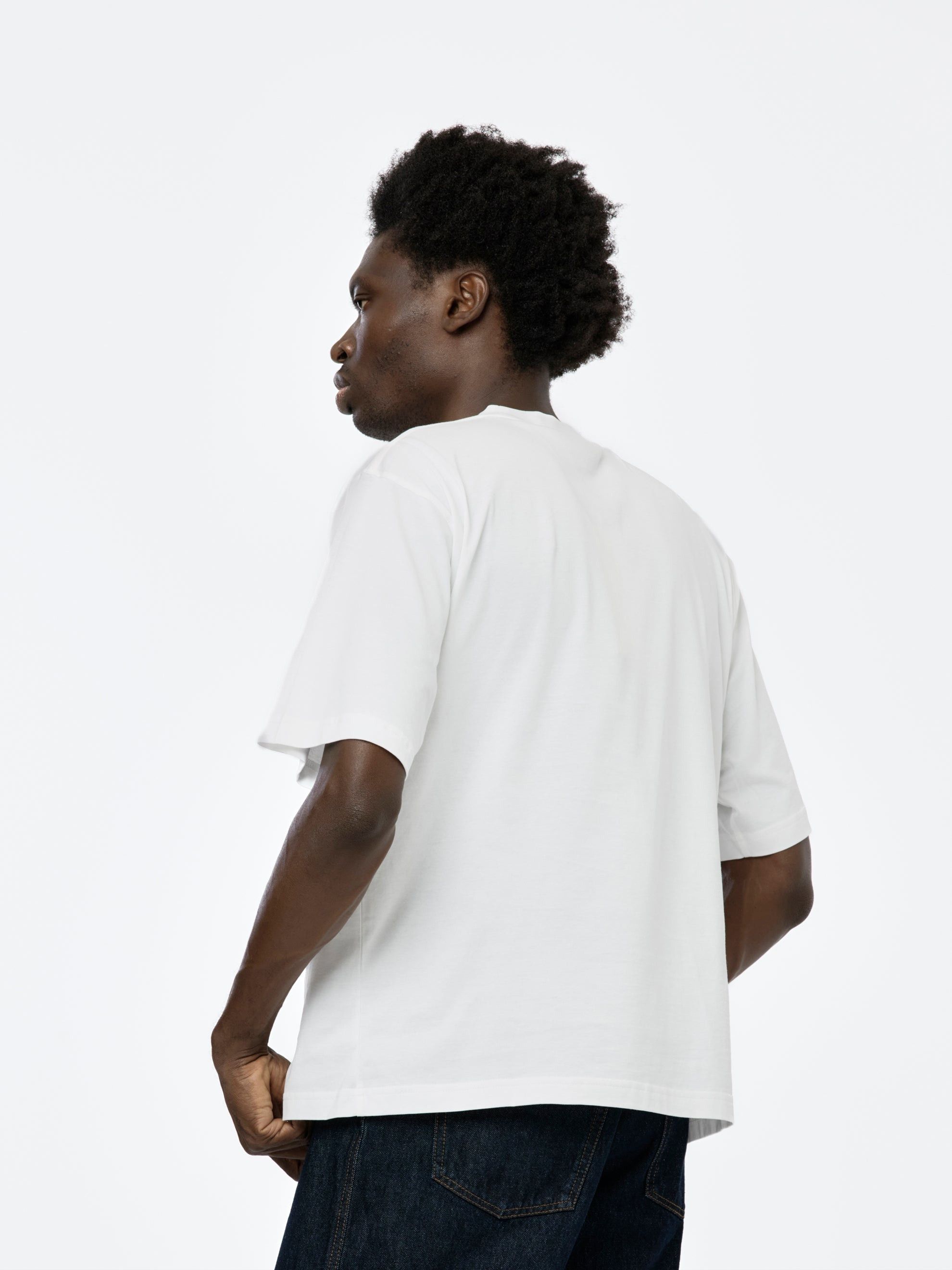 Marni o1w1db11125 Brushed Logo T-Shirt in White Size US L / EU 52-54 / 3 - 3 Thumbnail