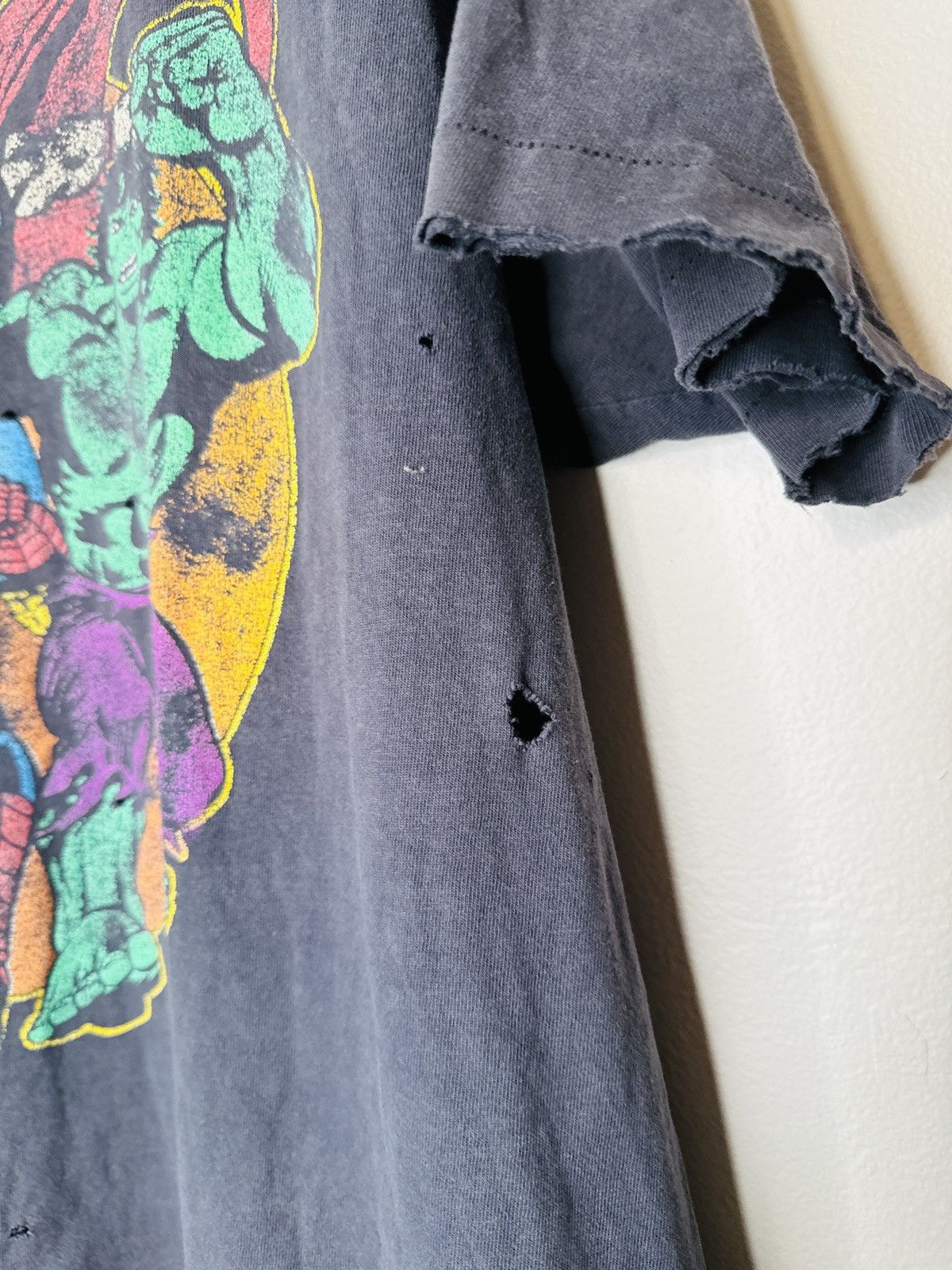 Marvel Comics Vintage 80s Marvel Super Heroes T Shirt Size XL THRASHED Size US XL / EU 56 / 4 - 6 Thumbnail