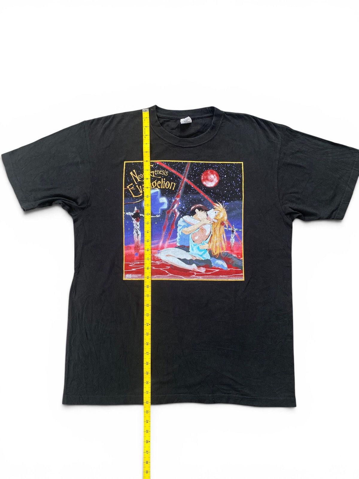 Japanese Brand Neon Genesis Evangelion Graphic T-shirt Black 2XL Anime Tee Size US XXL / EU 58 / 5 - 7 Thumbnail