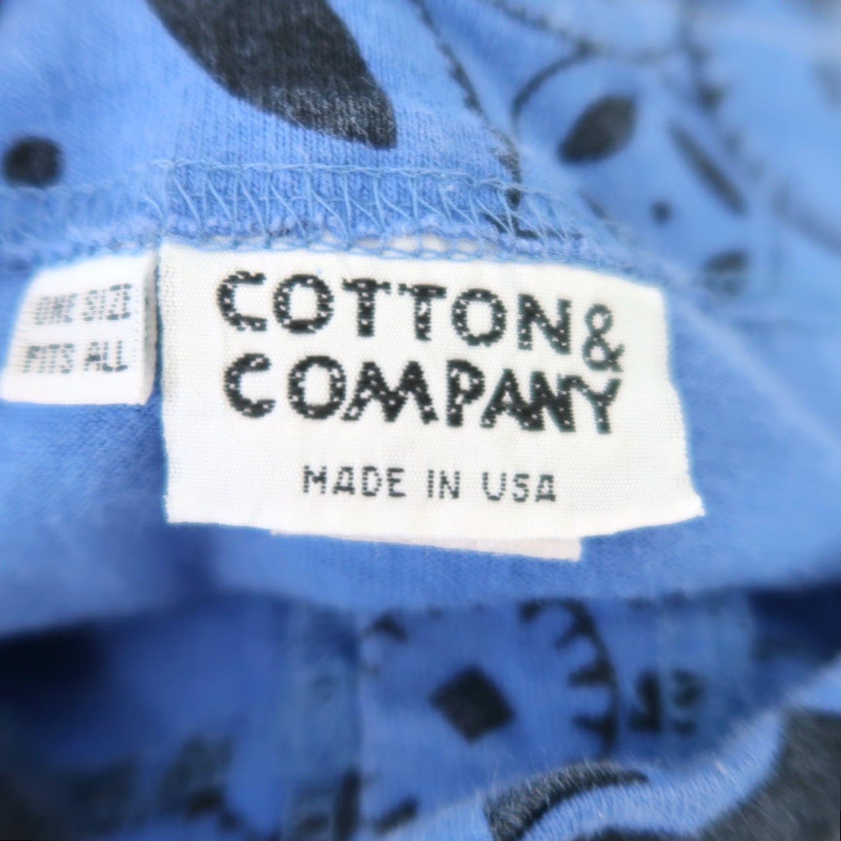 Brandblack VINTAGE 90s Cotton & Company Gear Print Cardigan Sweater Women's XL Blue Black Button Front 100% Cotton Seasonal Fall Spring 80s 90s Womens Size XL / US 12-14 / IT 48-50 - 5 Thumbnail