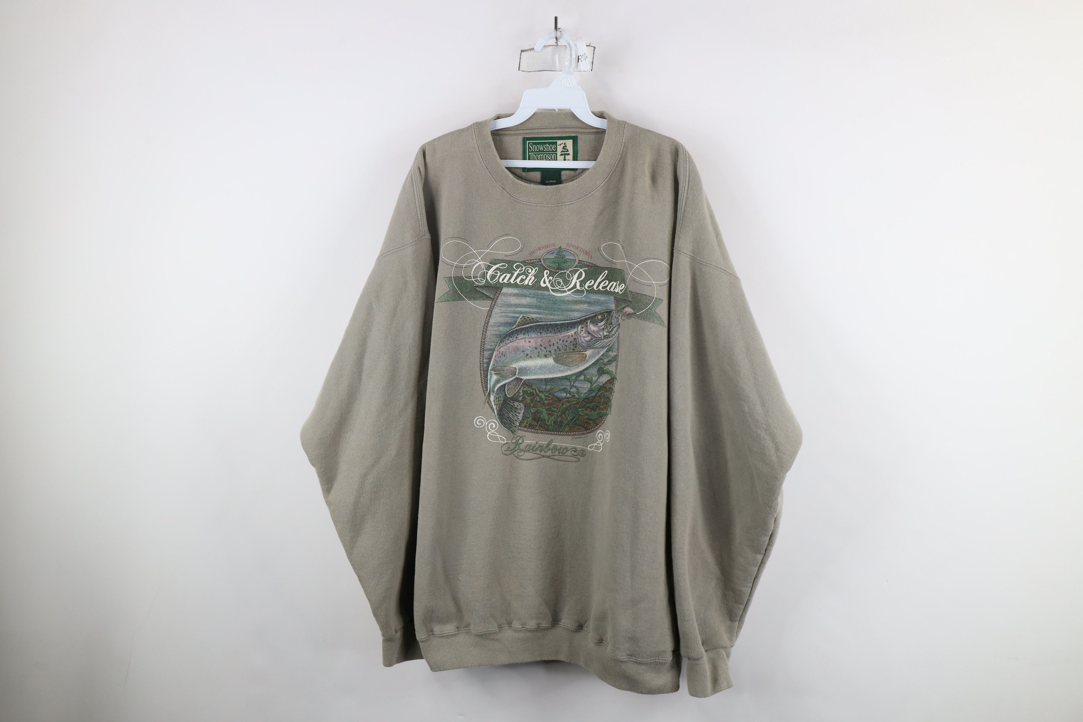 Vintage Vintage 90s Heavyweight Fishing Crewneck Sweatshirt USA Size US XL / EU 56 / 4 - 1 Thumbnail