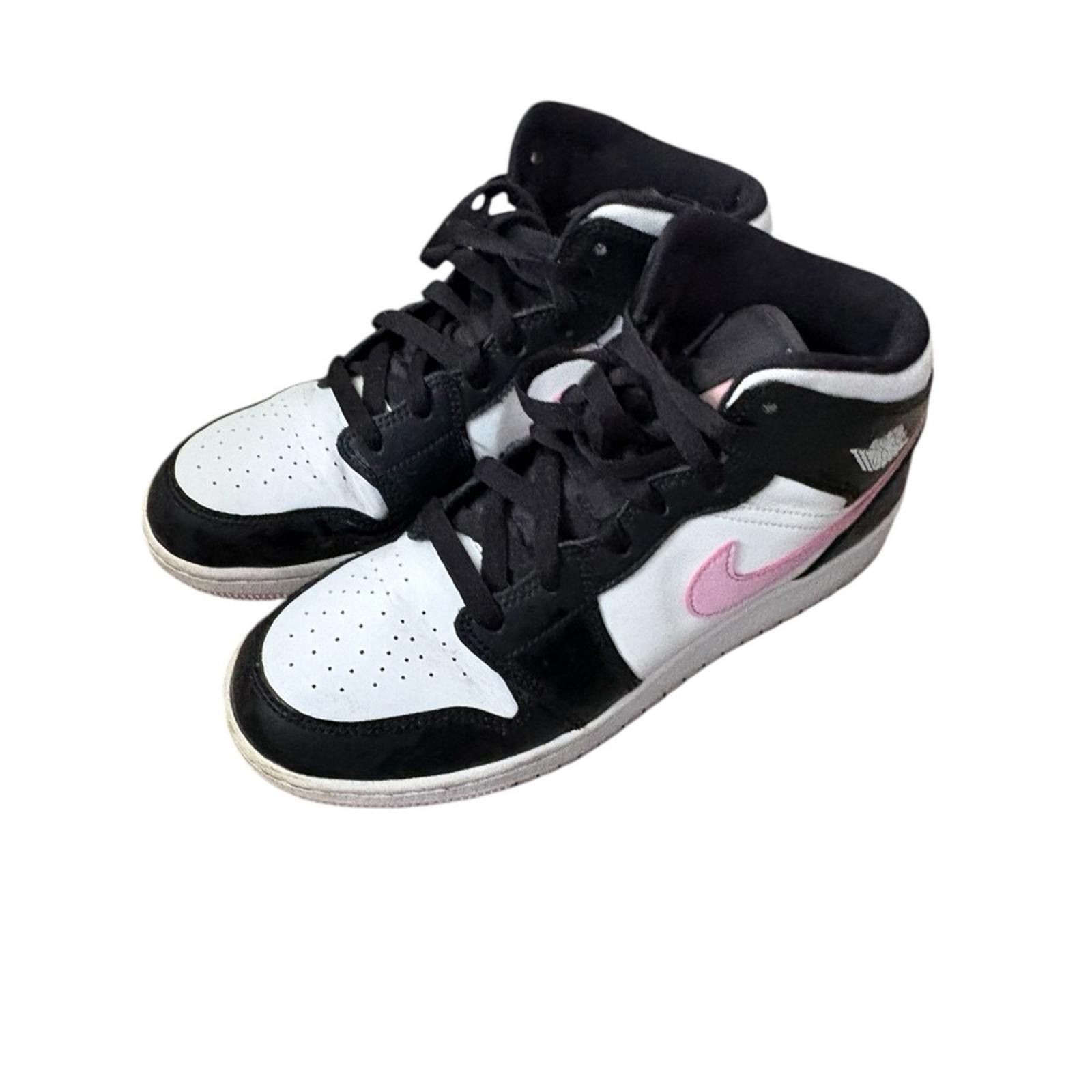 Nike Nike Air Jordan 1 Mid GS White Light Arctic Pink 555112-103 Size US 8.5 / IT 38.5 - 9 Thumbnail