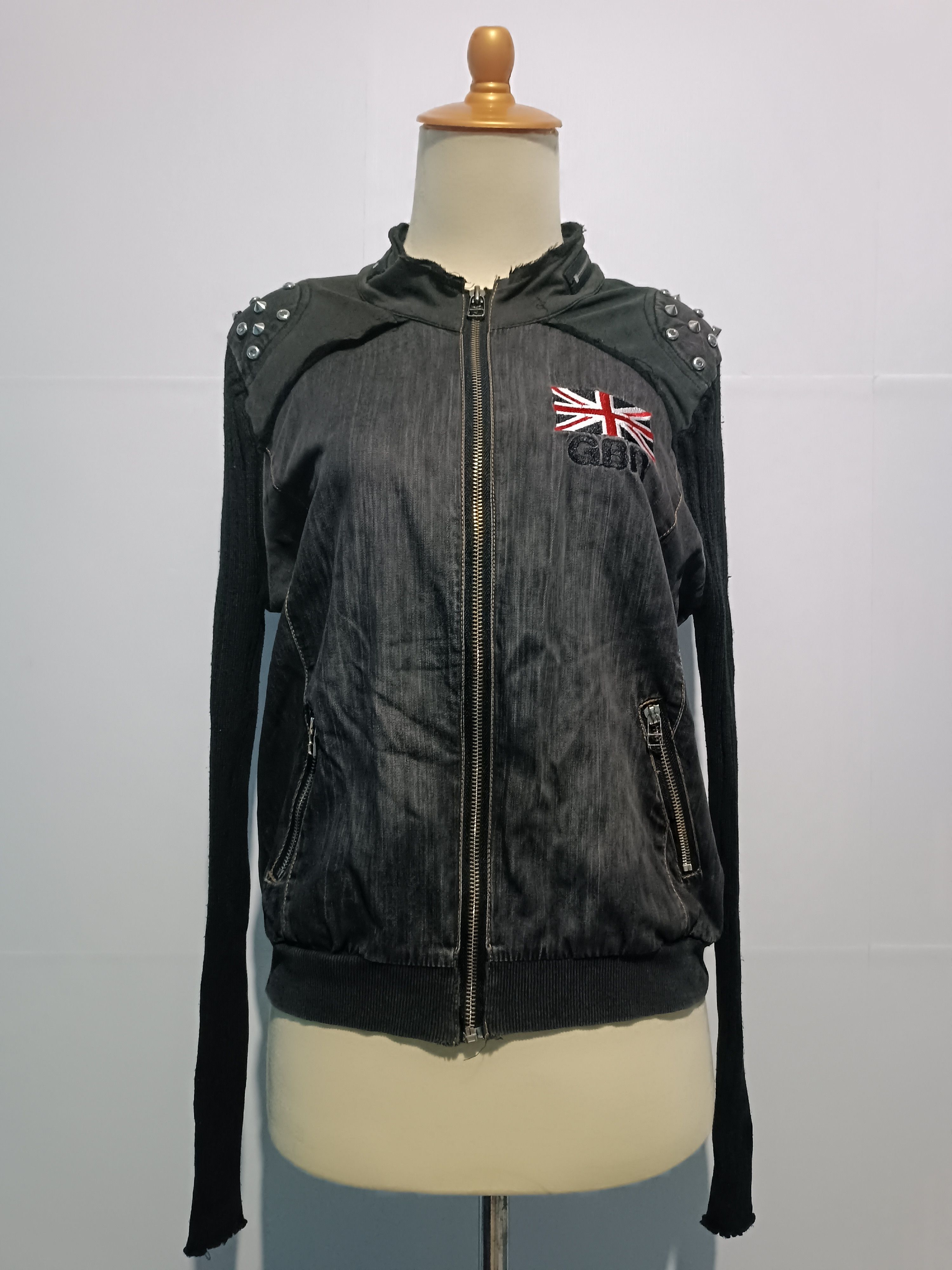 Japanese Brand Black Denim Jacket Style Punk Size M / US 6-8 / IT 42-44 - 1 Thumbnail