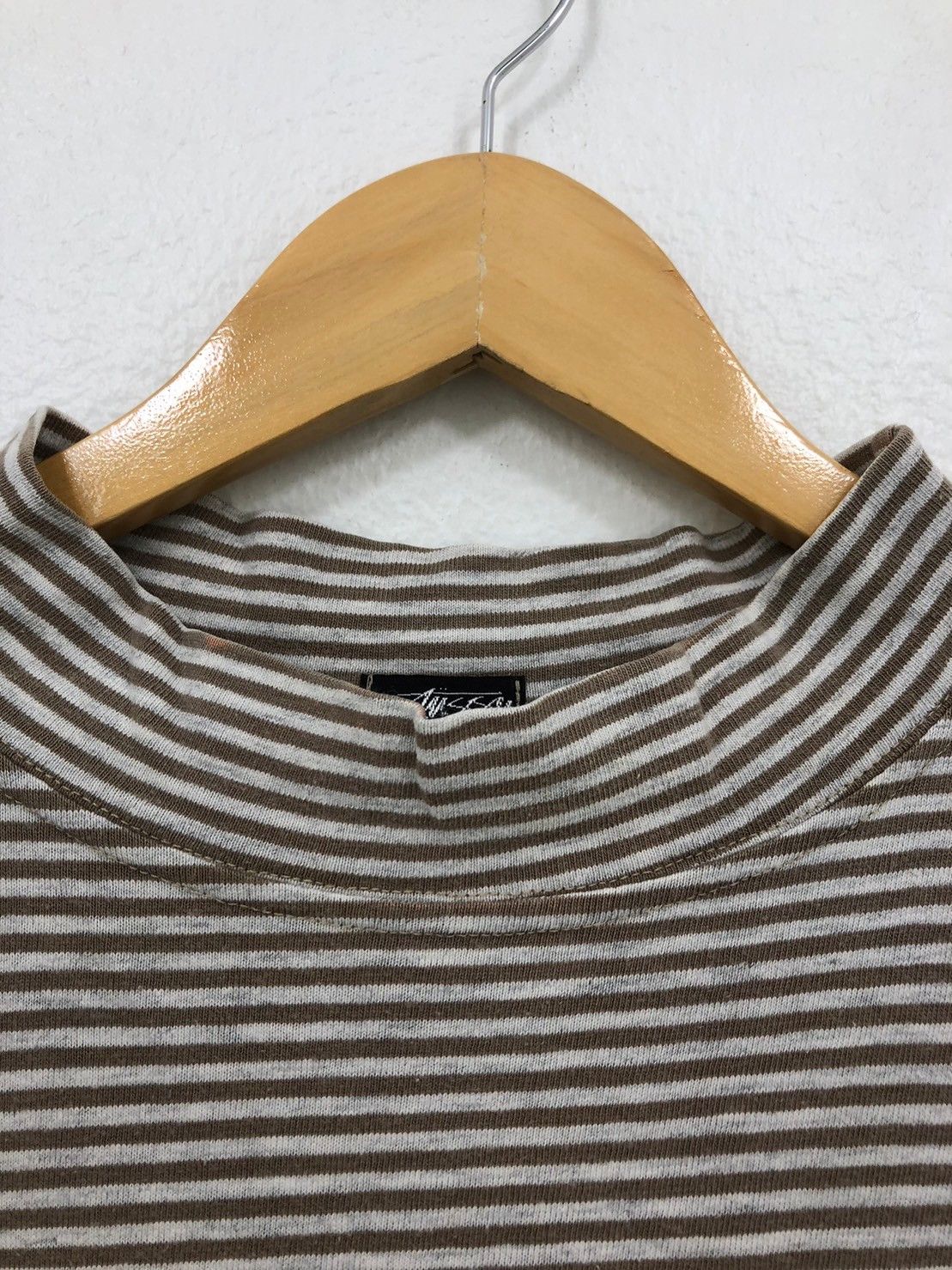 Stussy × Vintage Vintage 80-90's STUSSY striped Pocket shirt BN Size US XL / EU 56 / 4 - 8 Thumbnail