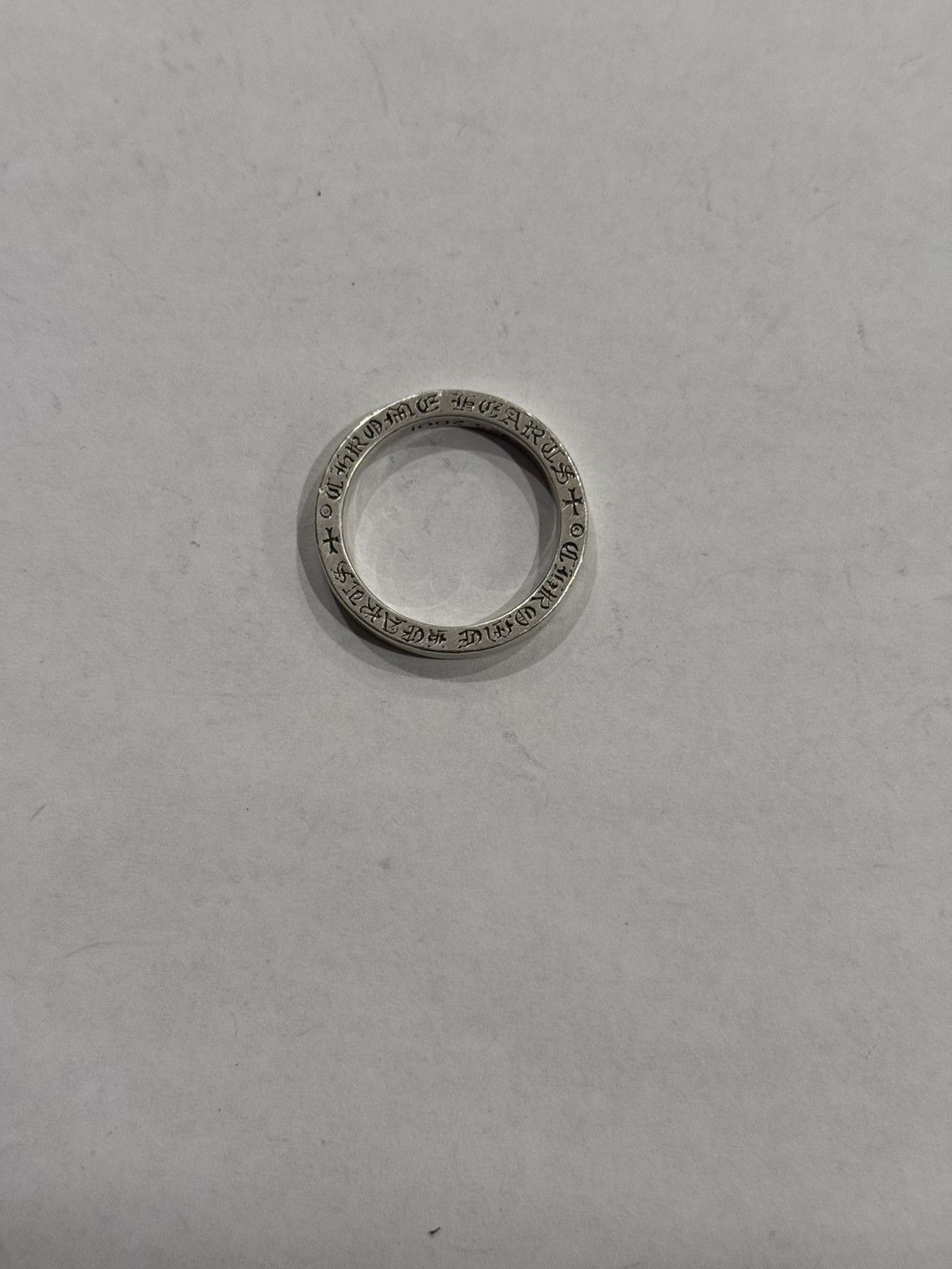 RARE Chrome Hearts Cross Spacer Ring 3mm Size 10 US Silver