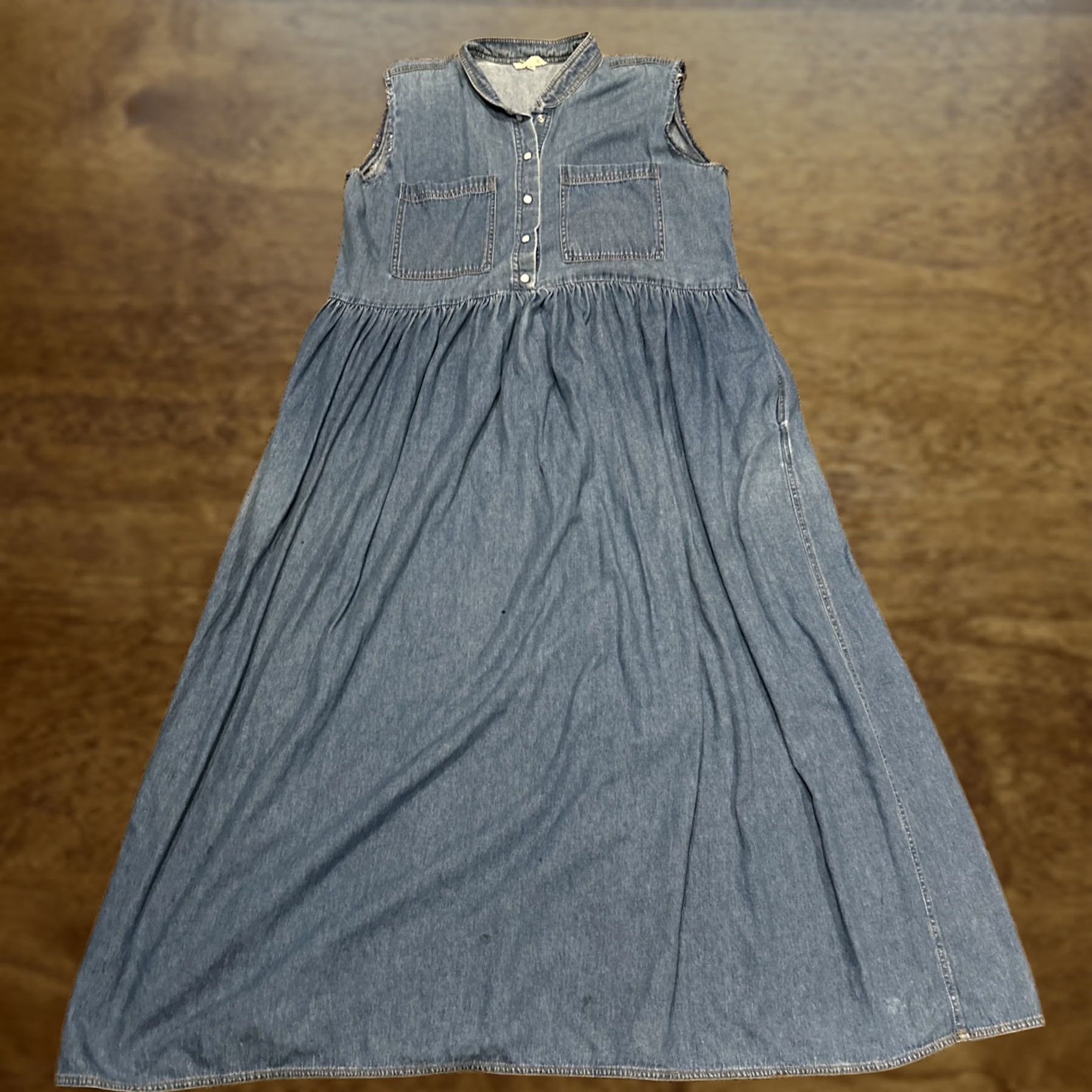 Denime VINTAGE Bonnie Strauss Denim Dress 8 Maxi Cowboy Sleeveless Long Sleeve not applicable Size M / US 6-8 / IT 42-44 - 1 Thumbnail