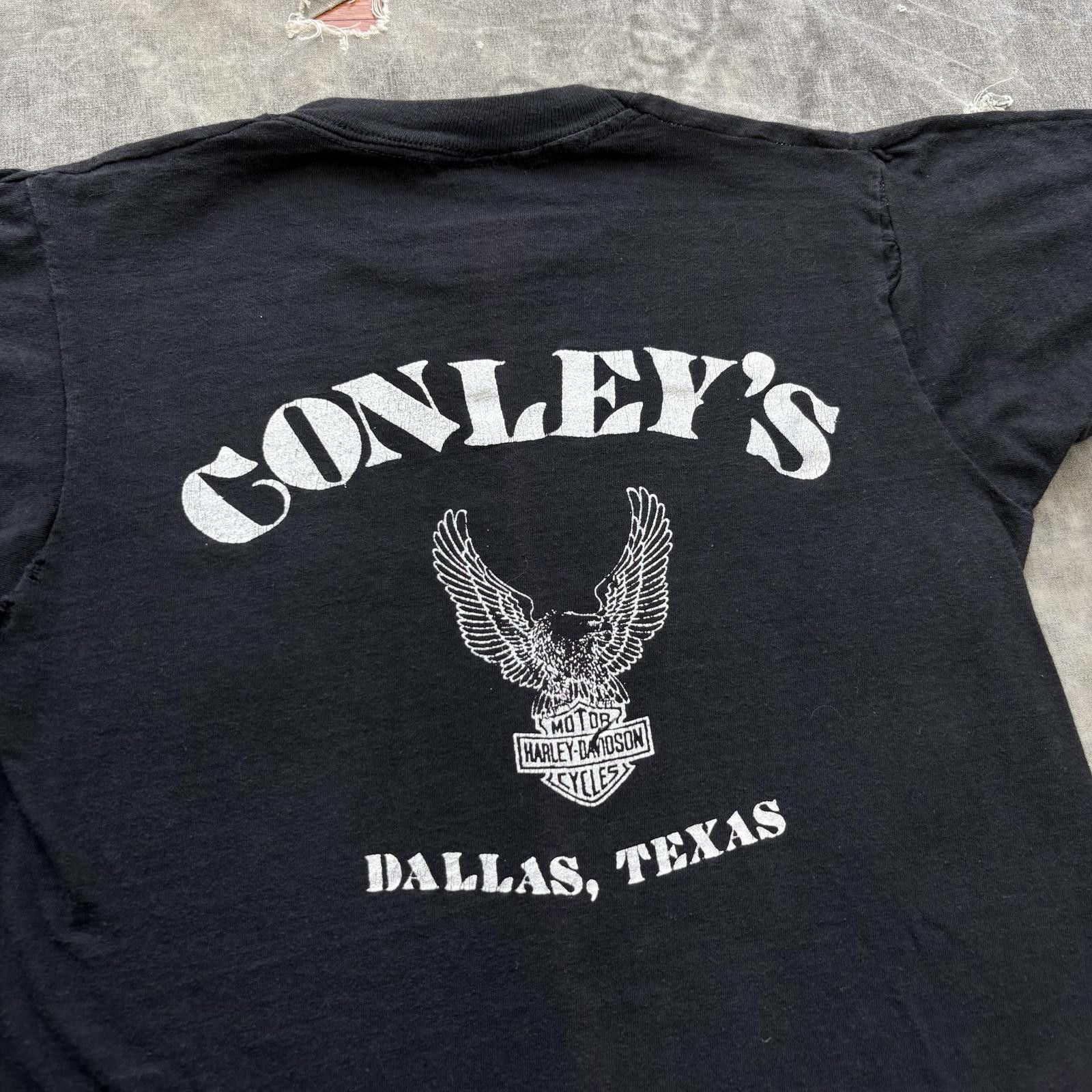 Harley Davidson Vintage 70s Harley Davidson Sportster #1 Conley Dallas Shirt Size US S / EU 44-46 / 1 - 5 Thumbnail