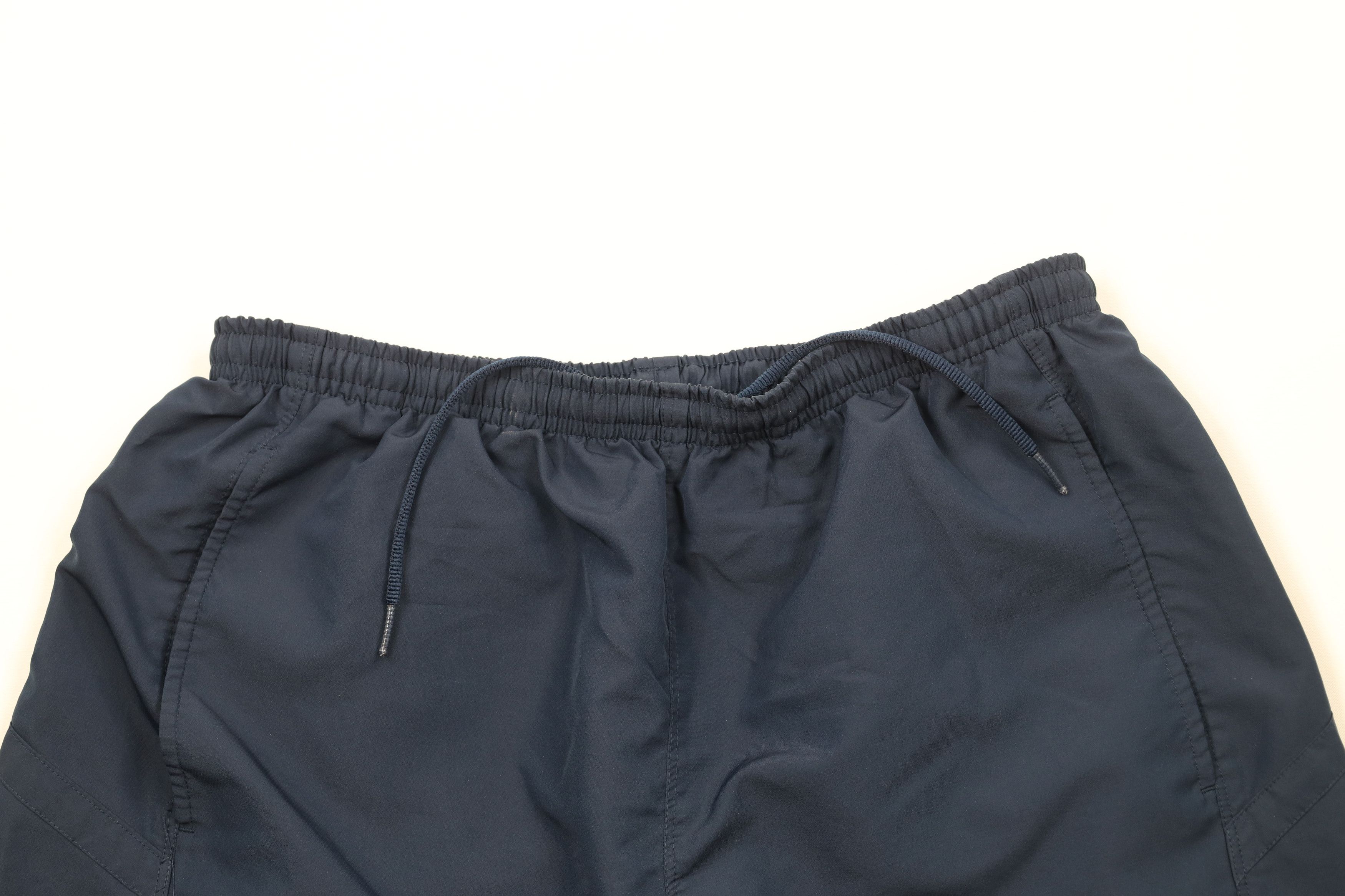 Nike × Vintage Vintage Y2K Nike Block Letter Above Knee Shorts Navy Blue Size US 32 / EU 48 - 2 Thumbnail