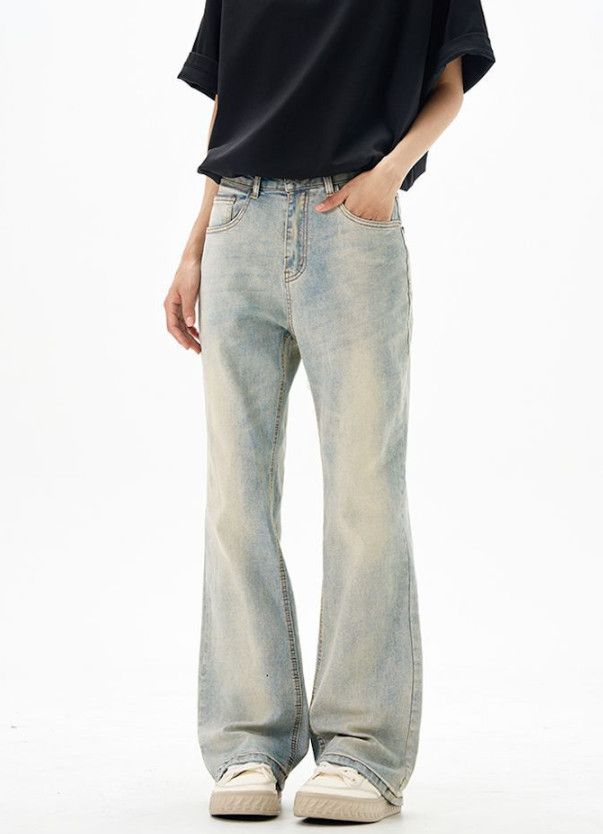 Japanese Brand American street whiskered baggy wide-leg jeans for men Size US 32 / EU 48 - 2 Thumbnail