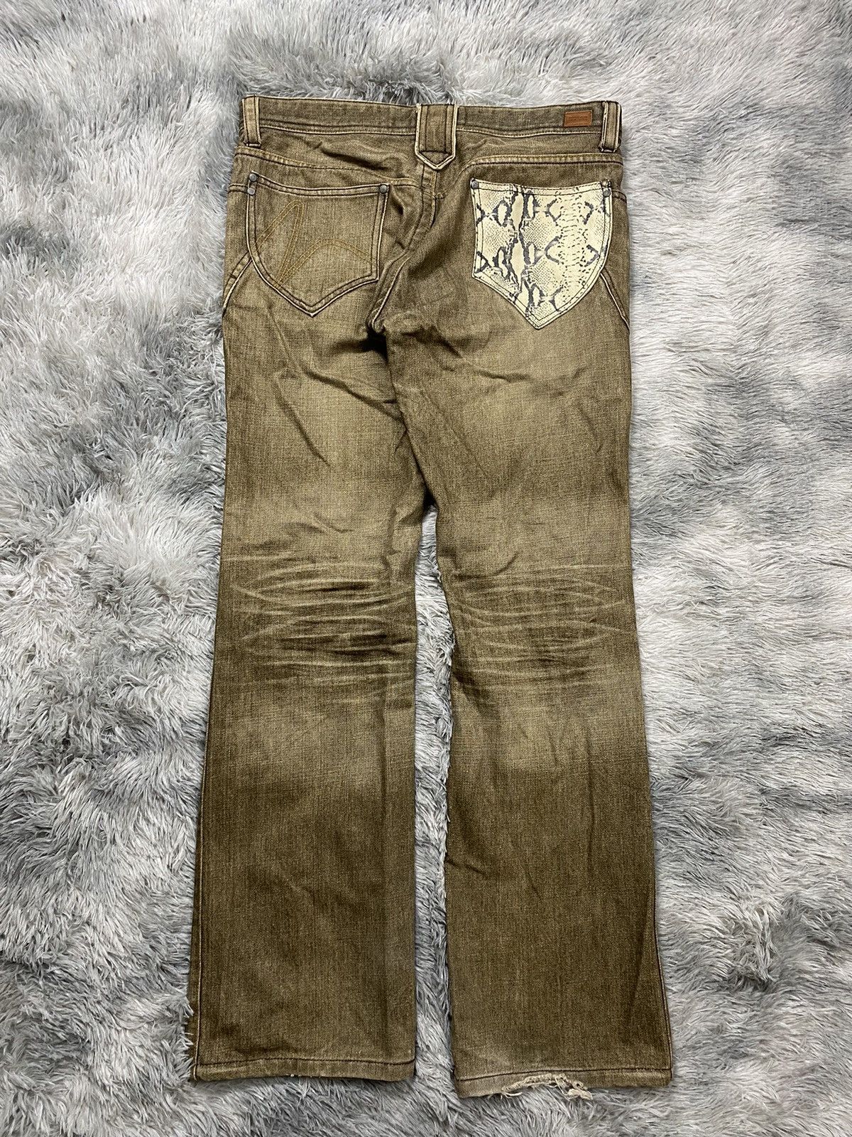 Japanese Brand Rare Nicole Club For Men Snake Pocket Jeans Size US 34 / EU 50 - 4 Thumbnail