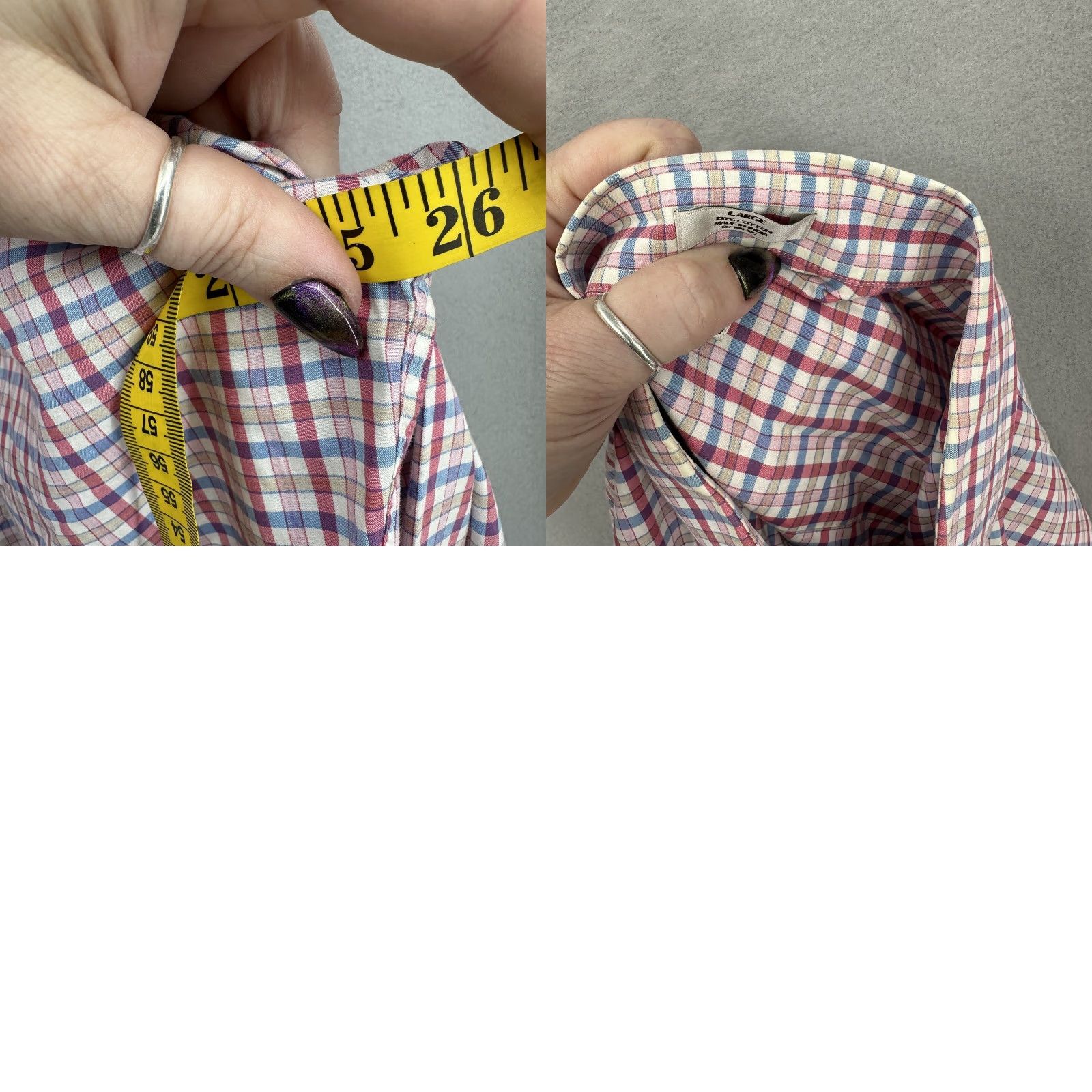 Peter Millar Peter Millar Shirt Mens Large Windowpane Check Button Front Long Preppy Dad Size US L / EU 52-54 / 3 - 9 Thumbnail
