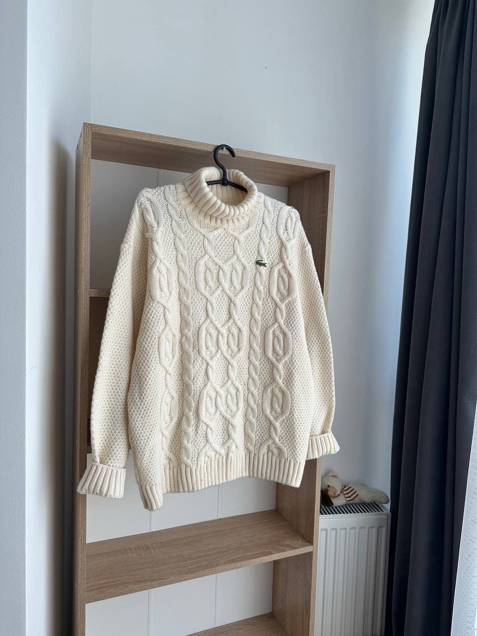 Lacoste × Vintage Vintage Lacoste Beige Knitted Wool Blend Sweater Size US M / EU 48-50 / 2 - 1 Thumbnail