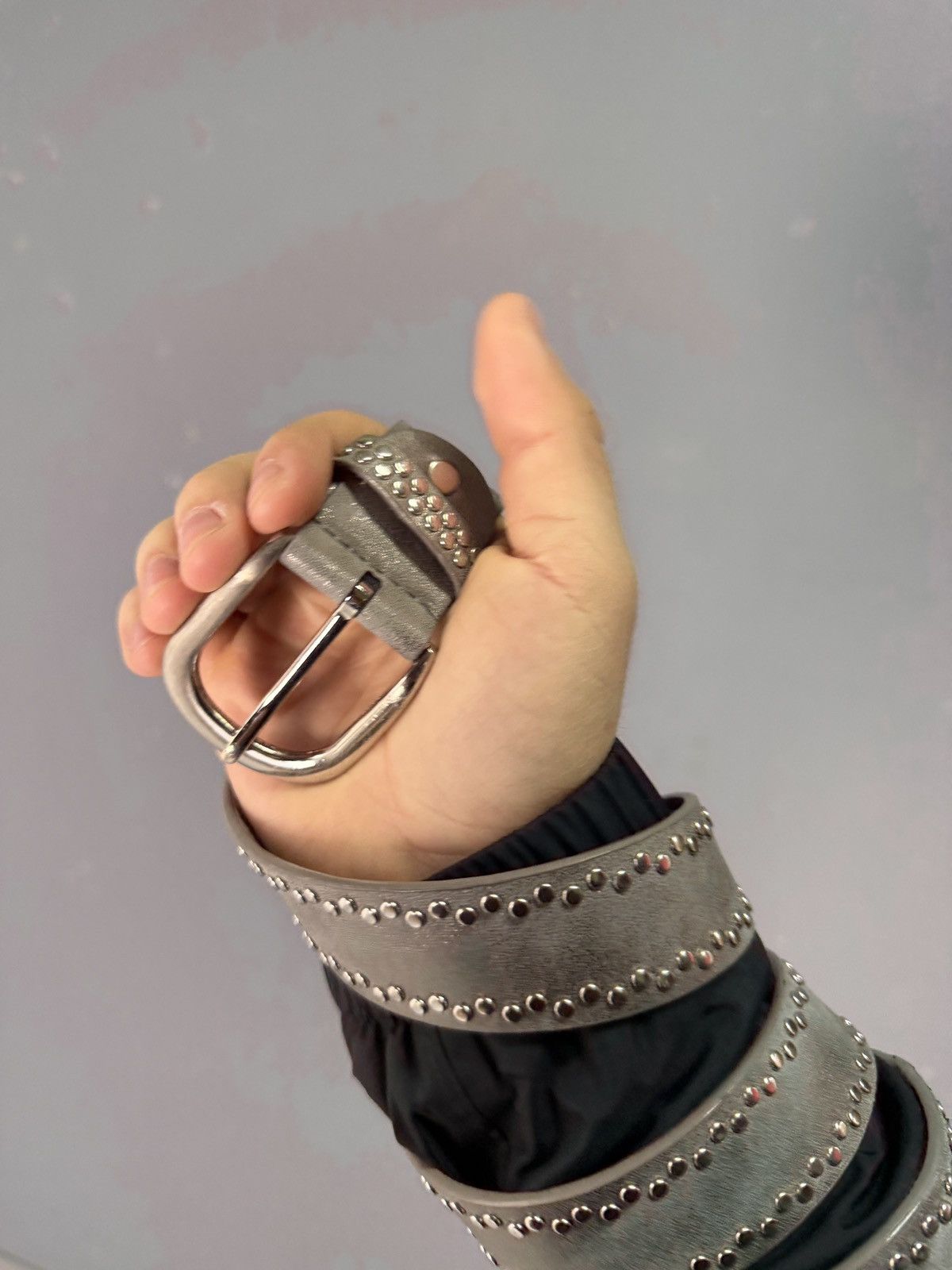 Other 00ʼS NUMBER NINE STYLE JAPAN STUDDED Y2K BELT ARCHIVE BLACK Size ONE SIZE - 3 Thumbnail