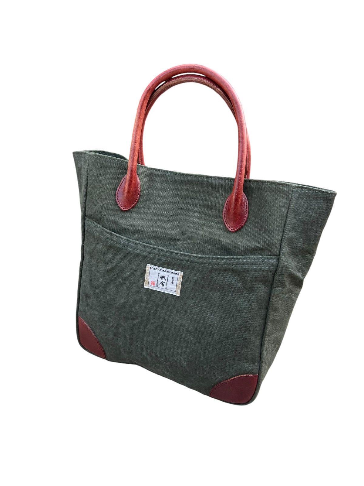 Canvas Vintage Hinomoto Japan Hard Canvas Leather Tote Bag Size ONE SIZE - 17 Thumbnail
