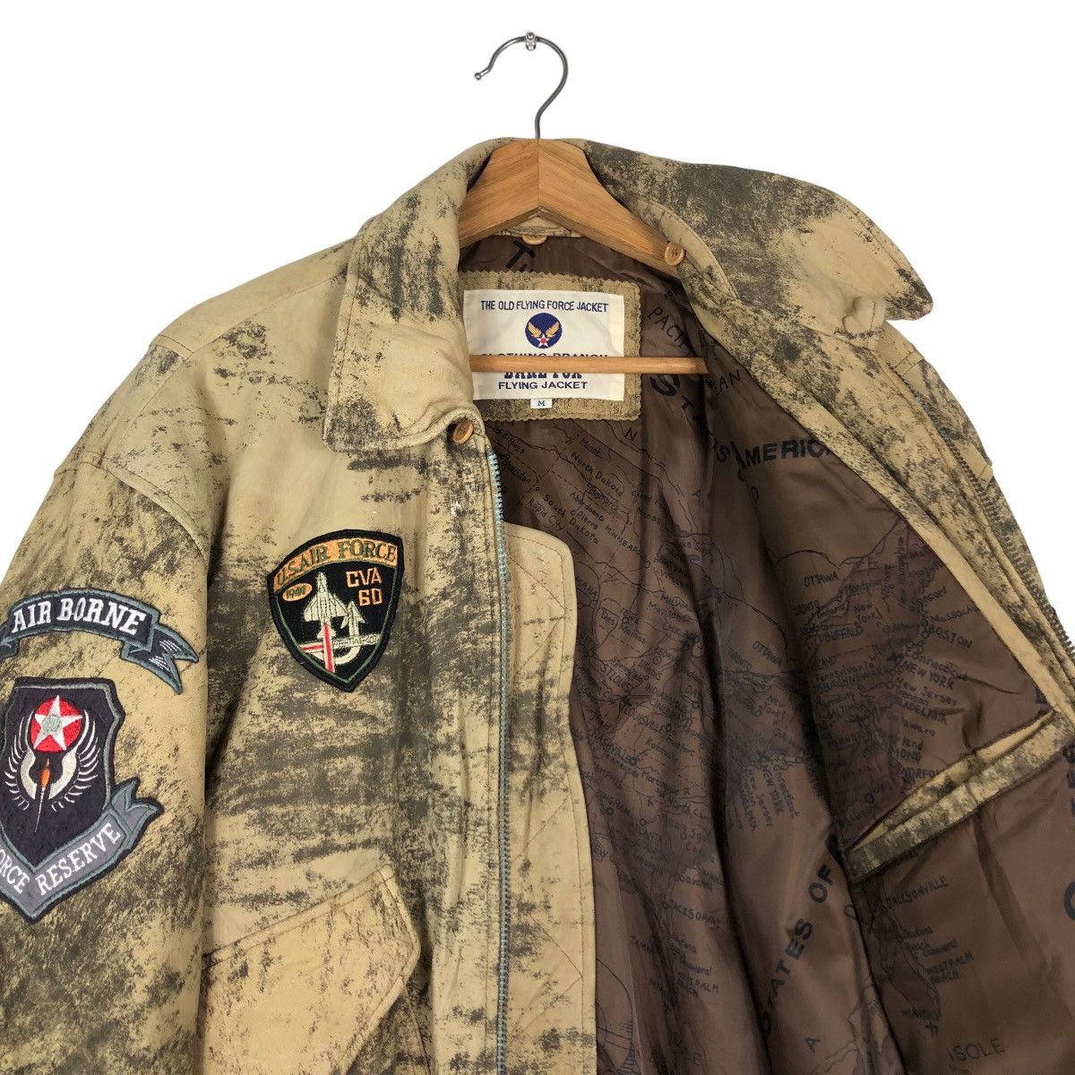 Bare Fox 🔥Vintage Leather Jacket Bare Fox Flying Jacket Big Logo Size US M / EU 48-50 / 2 - 14 Thumbnail