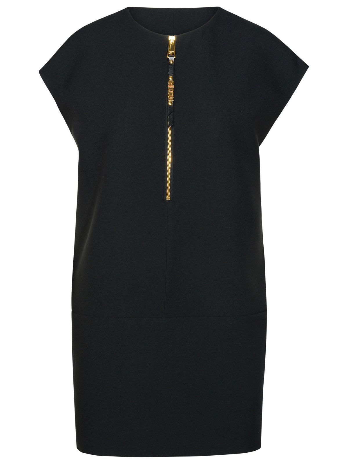 image of Moschino Black Acetate Dress, Women's (Size Small)