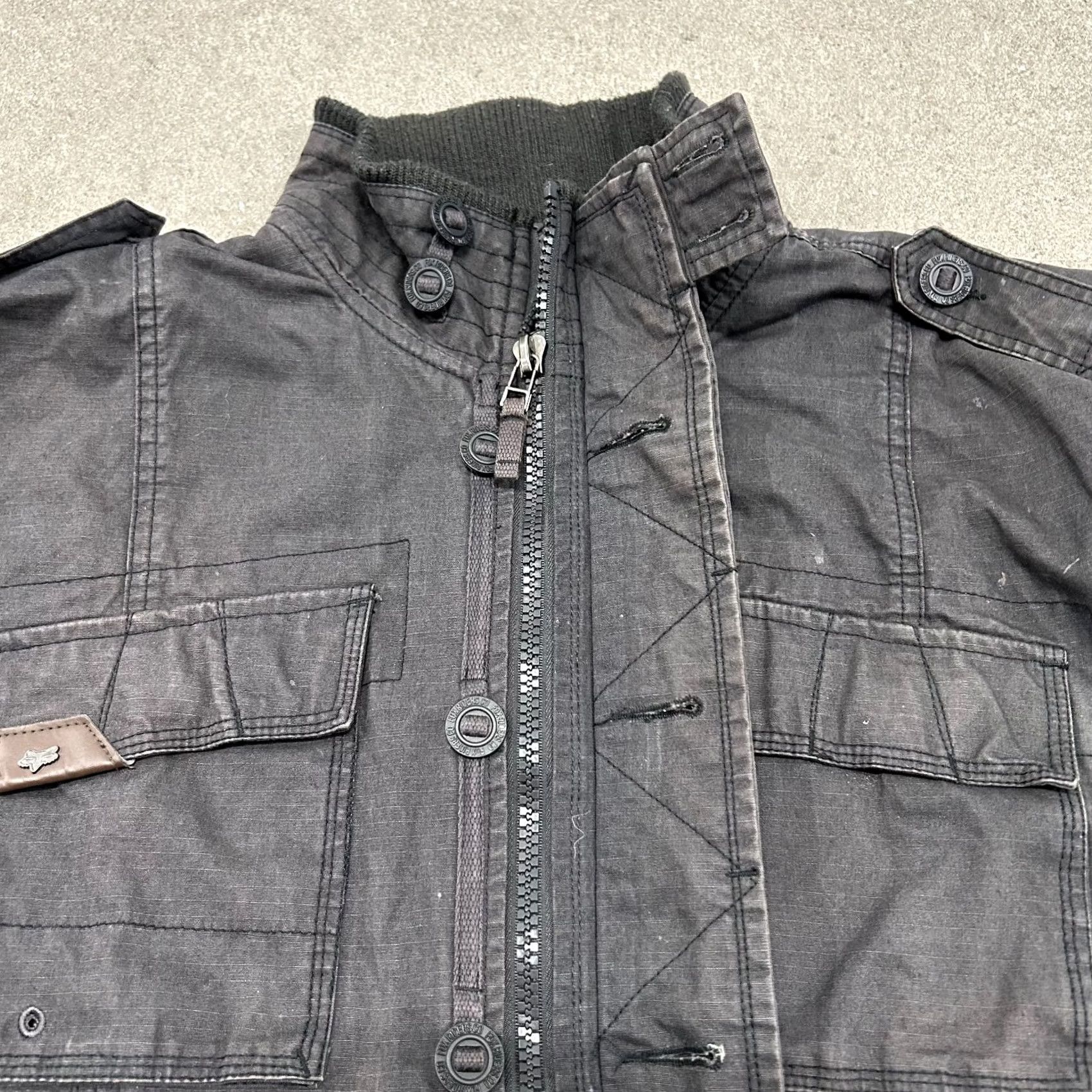 Vintage Fox Racing Jacket Mens XL Gray Ripstop Full Zip Riding Motorcycle Jacket Size US XL / EU 56 / 4 - 4 Thumbnail