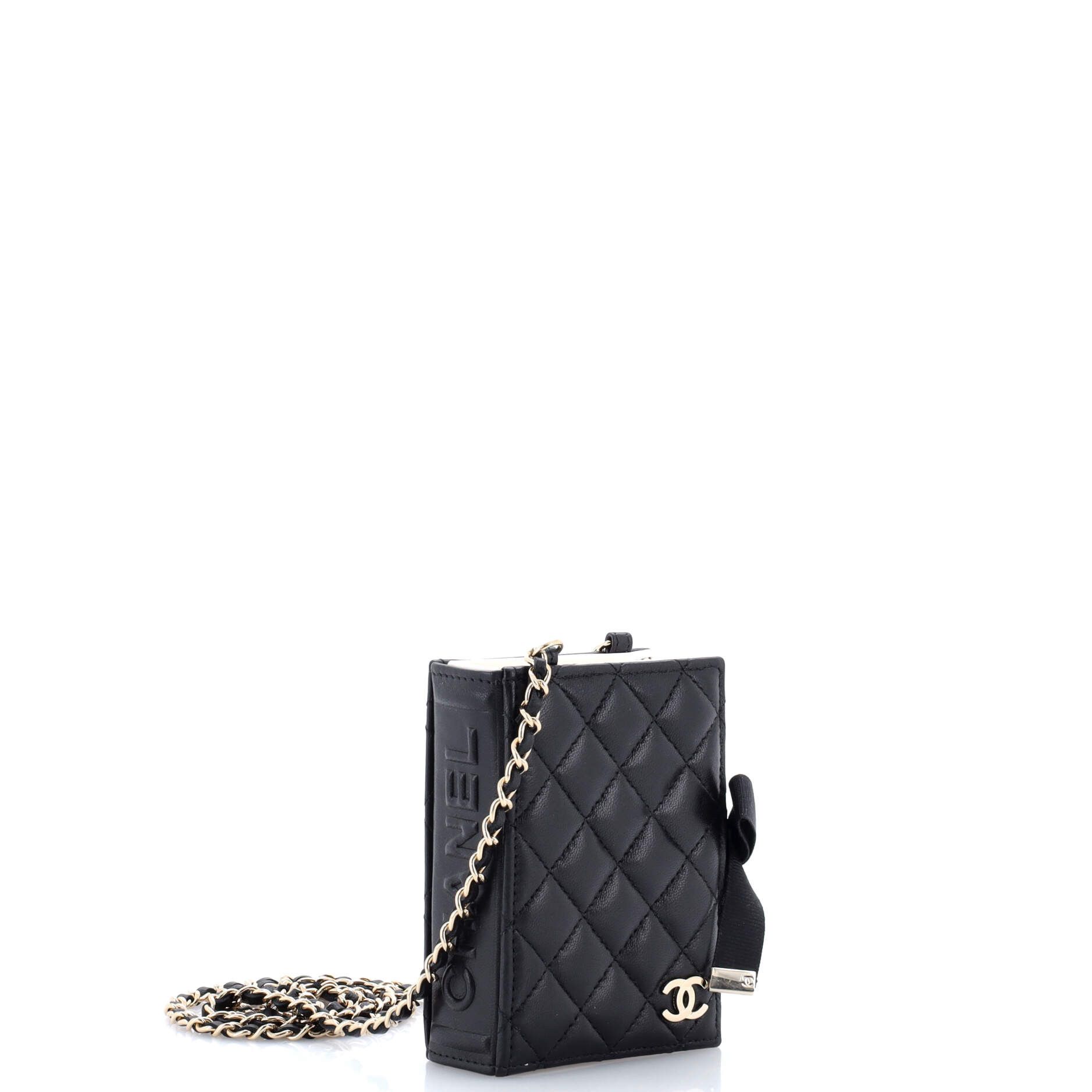 Chanel CC Book Card Holder with Chain Quilted Lambskin Size ONE SIZE - 1 Thumbnail