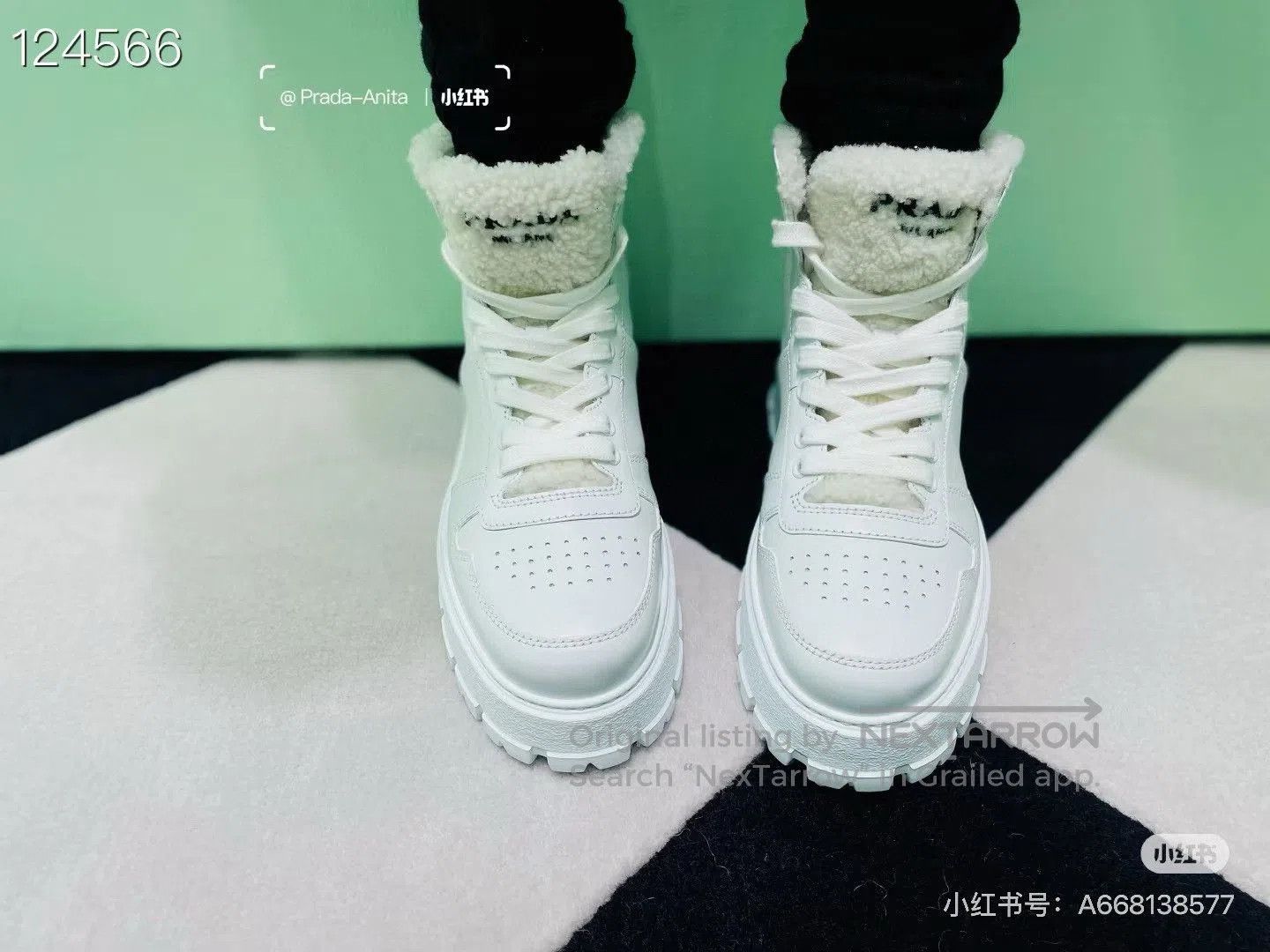 Prada Prada White High. Size US 5.5 / IT 35.5 - 8 Thumbnail
