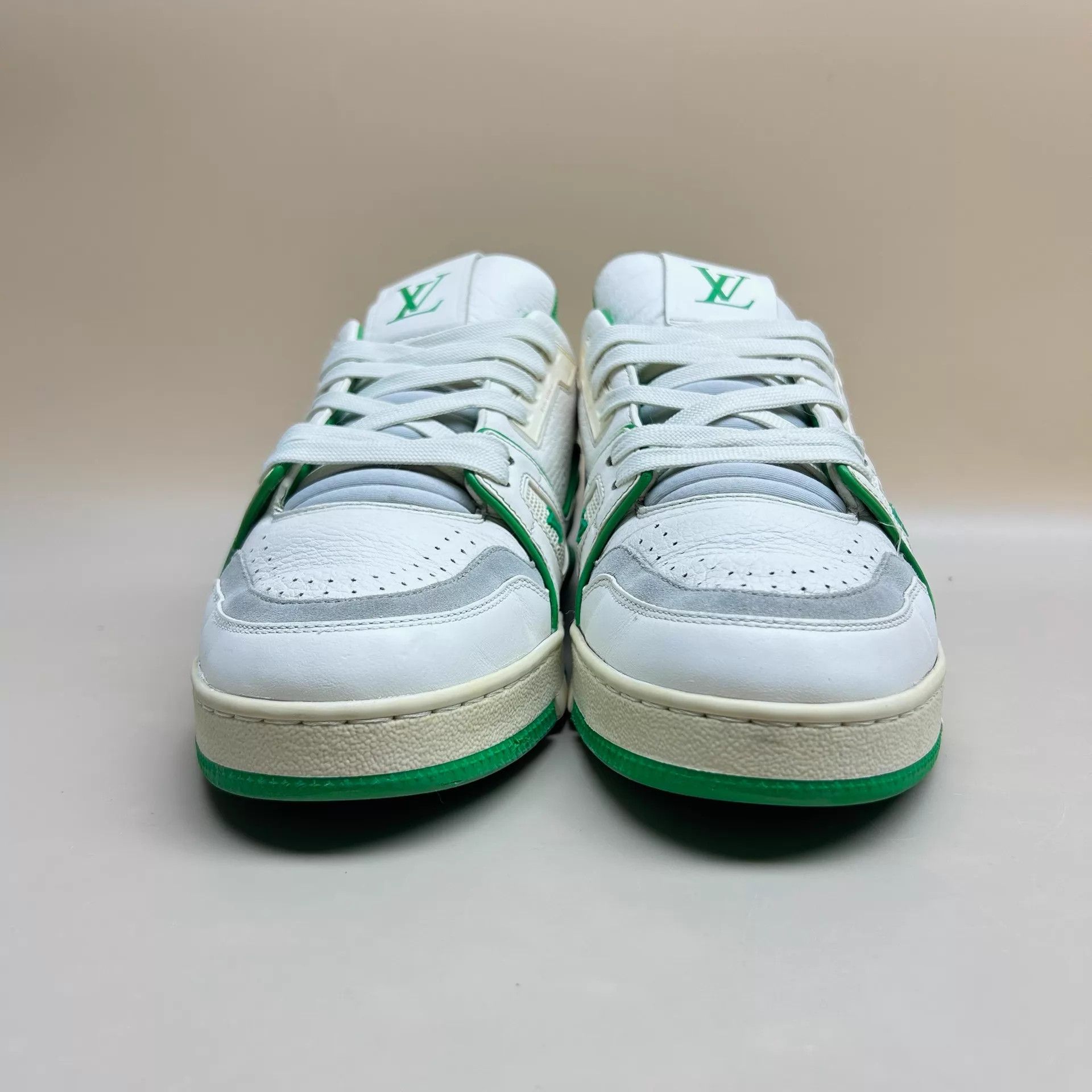 Louis Vuitton LV Trainer White Green Full Print Size 41 95 New Size US 8 / EU 41 - 2 Thumbnail