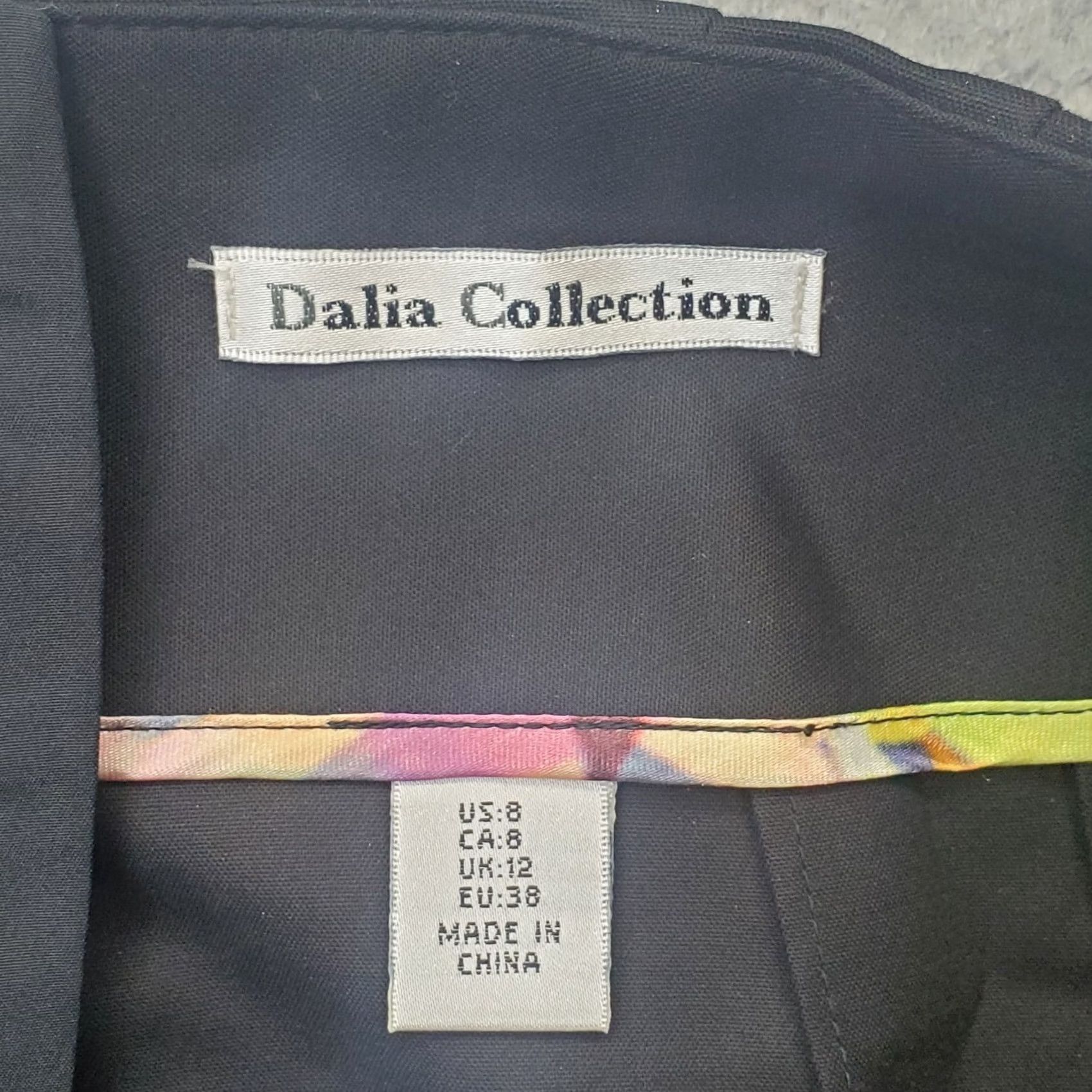 Vintage Dalia Collection Skirt Womens 8 Black Stretch City Fit Low Rise Back Zip Size 30" / US 8 / IT 44 - 4 Thumbnail