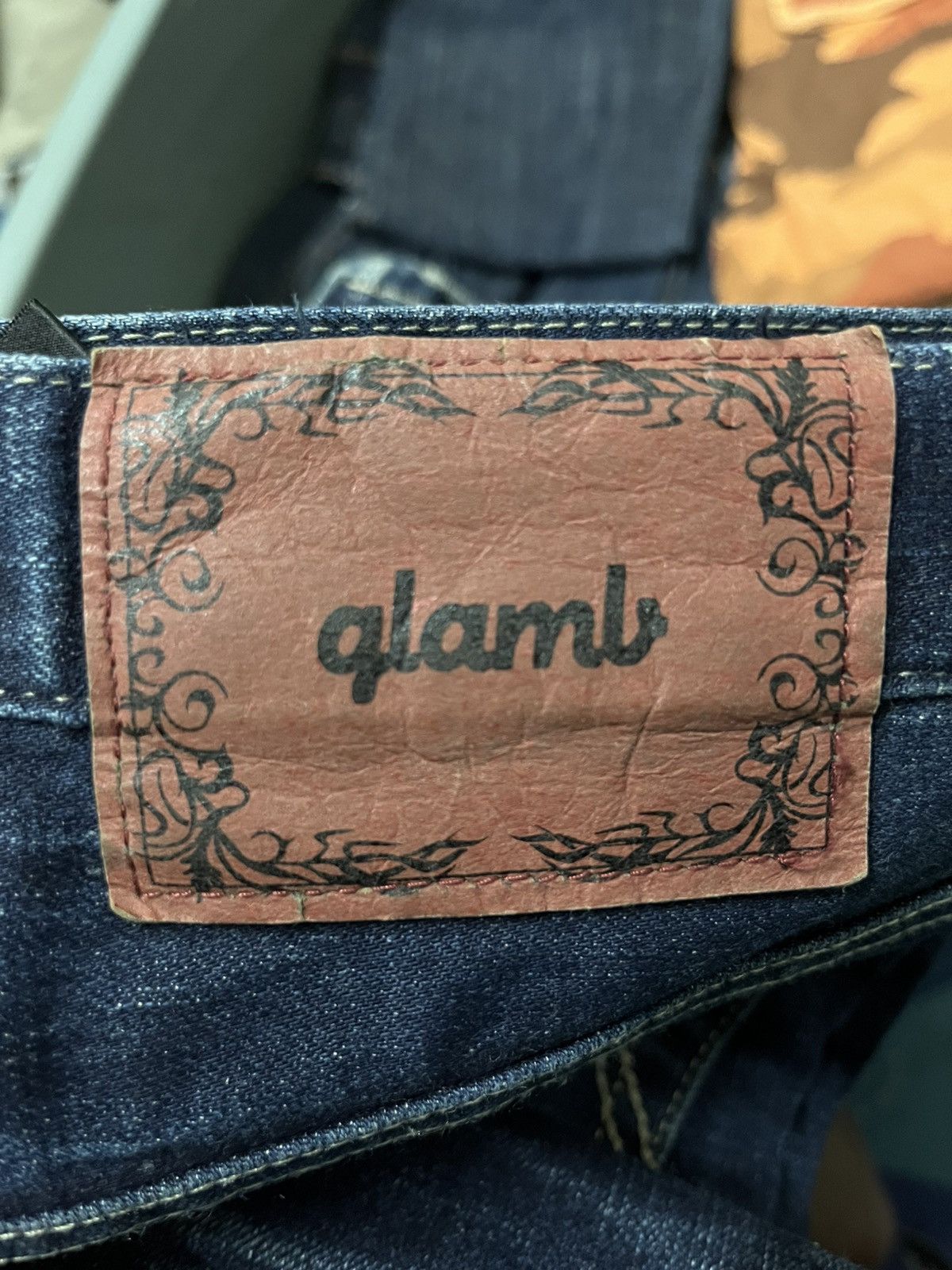 Japanese Brand JAPANESE ARCHIVAL "GLAMB"BY LAUGH VALLEY DENIM PANT Size US 30 / EU 46 - 14 Thumbnail