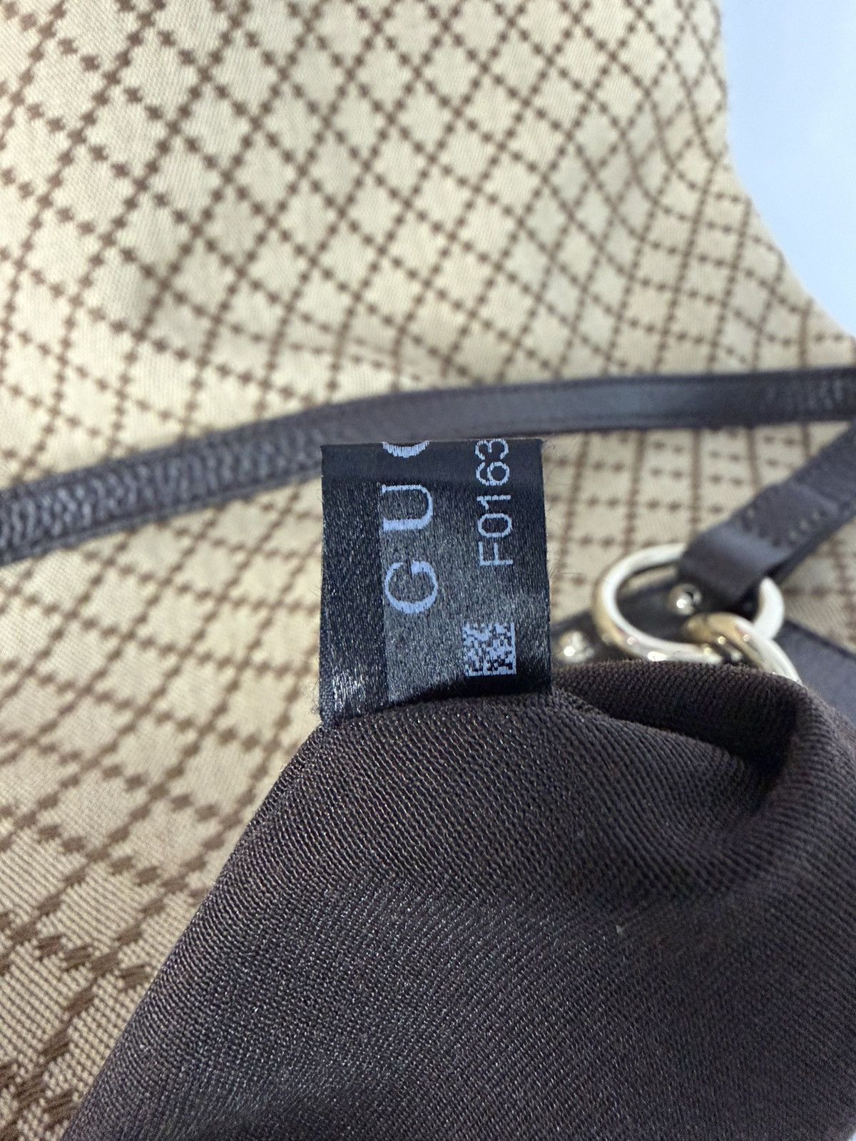 Gucci GUCCI Beige/Ebony GG Canvas Large Charm Tote Bag Size ONE SIZE - 9 Thumbnail