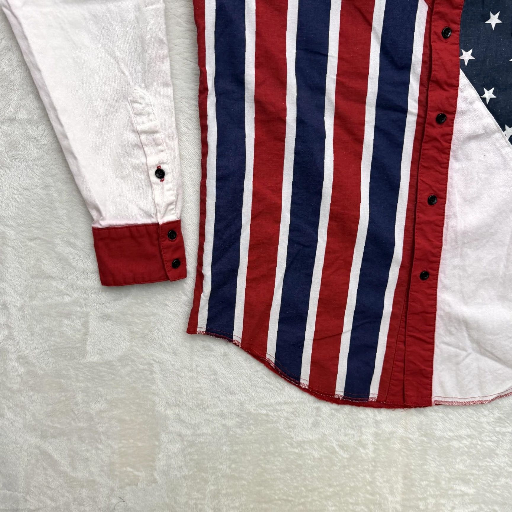 Vintage VINTAGE Cowboy Threads Shirt Mens Small American Flag Patriotic Western Button Up USA Size US S / EU 44-46 / 1 - 6 Thumbnail