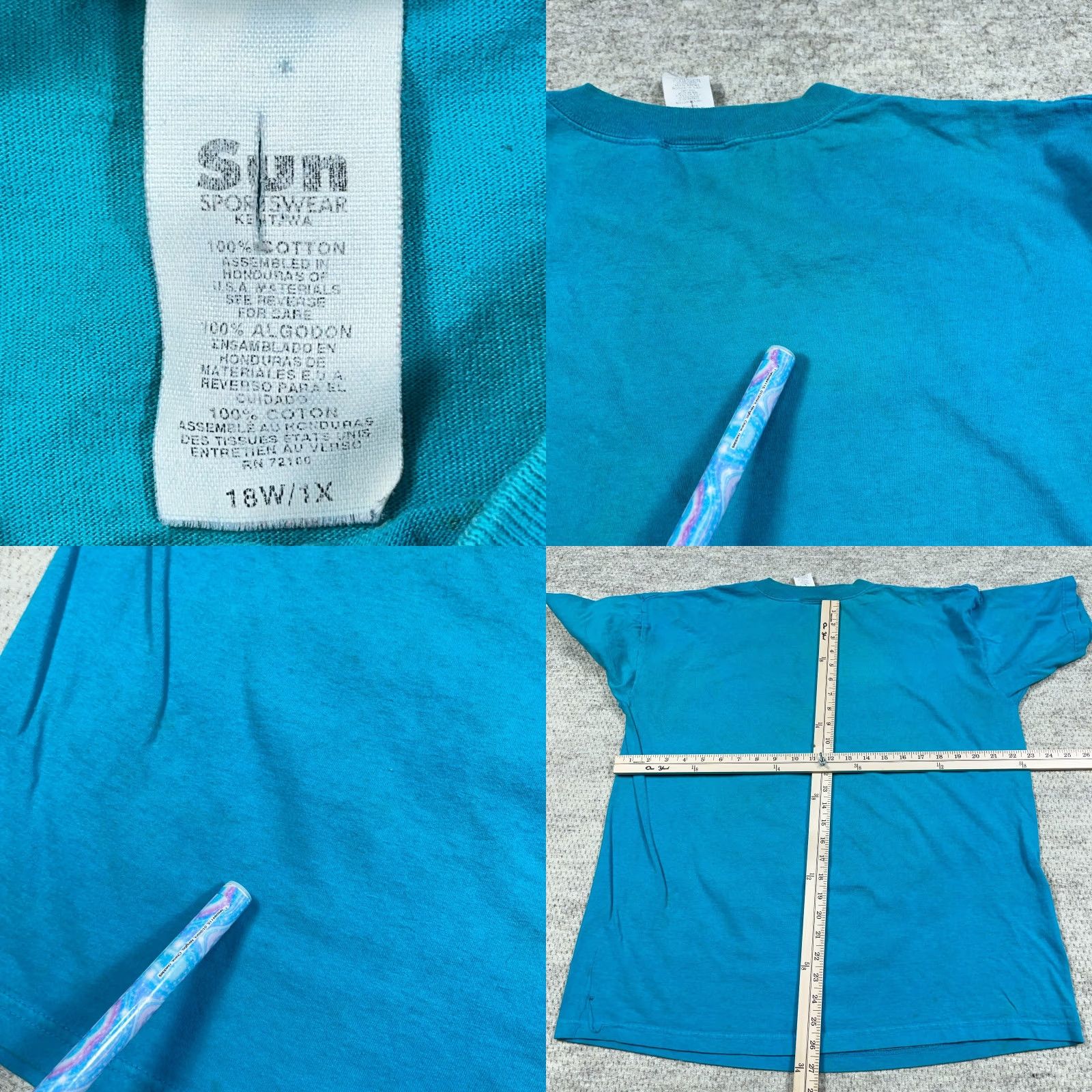 Vintage VINTAGE Winnie The Pooh Shirt Women 18W 1X Teal Tweety Sylvester 90s USA Disney Size XXL / US 16-18 / IT 52-54 - 8 Thumbnail