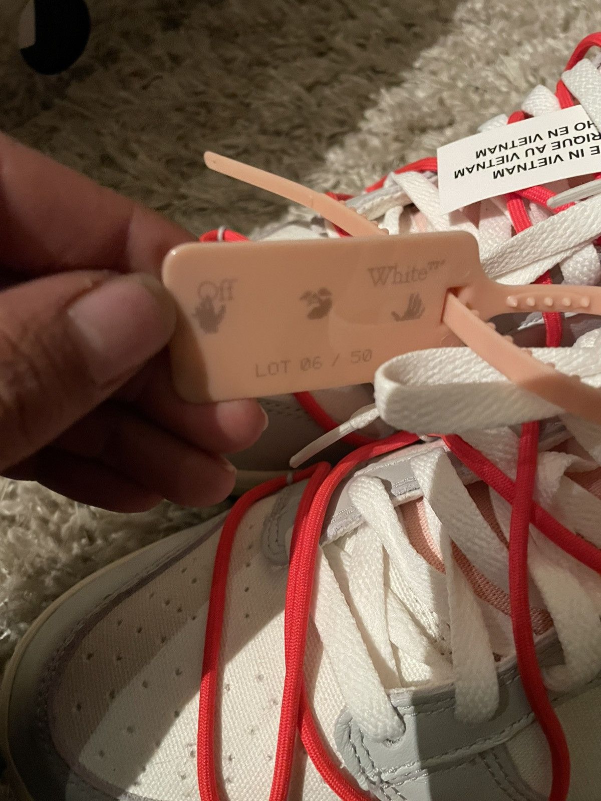 Nike × Off-White Off White x Nike Dunk Low Lot 6 Size US 9.5 / EU 42-43 - 12 Thumbnail