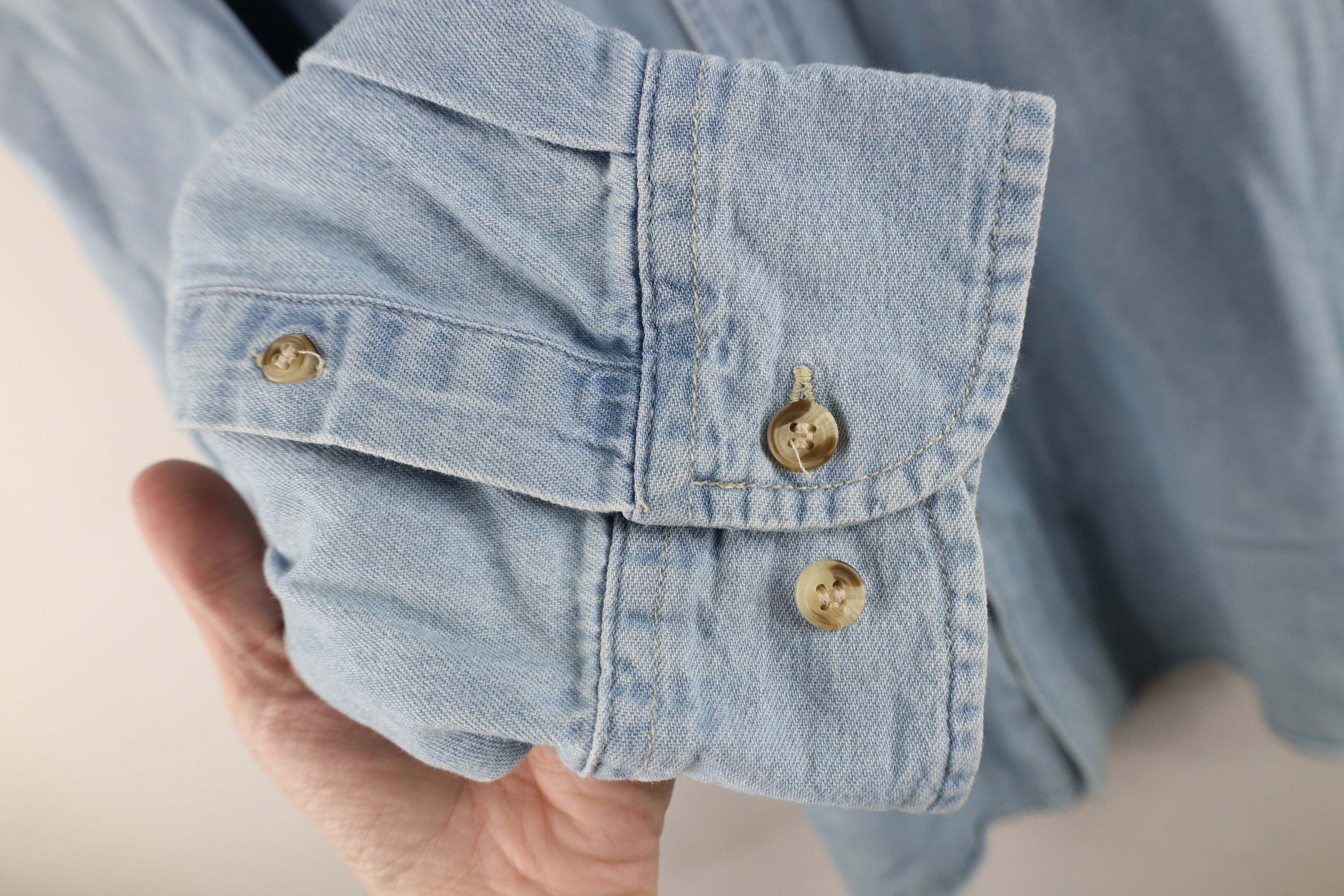 Vintage Vintage 90s Streetwear Equestrian Denim Button Down Shirt Size US XXL / EU 58 / 5 - 7 Thumbnail