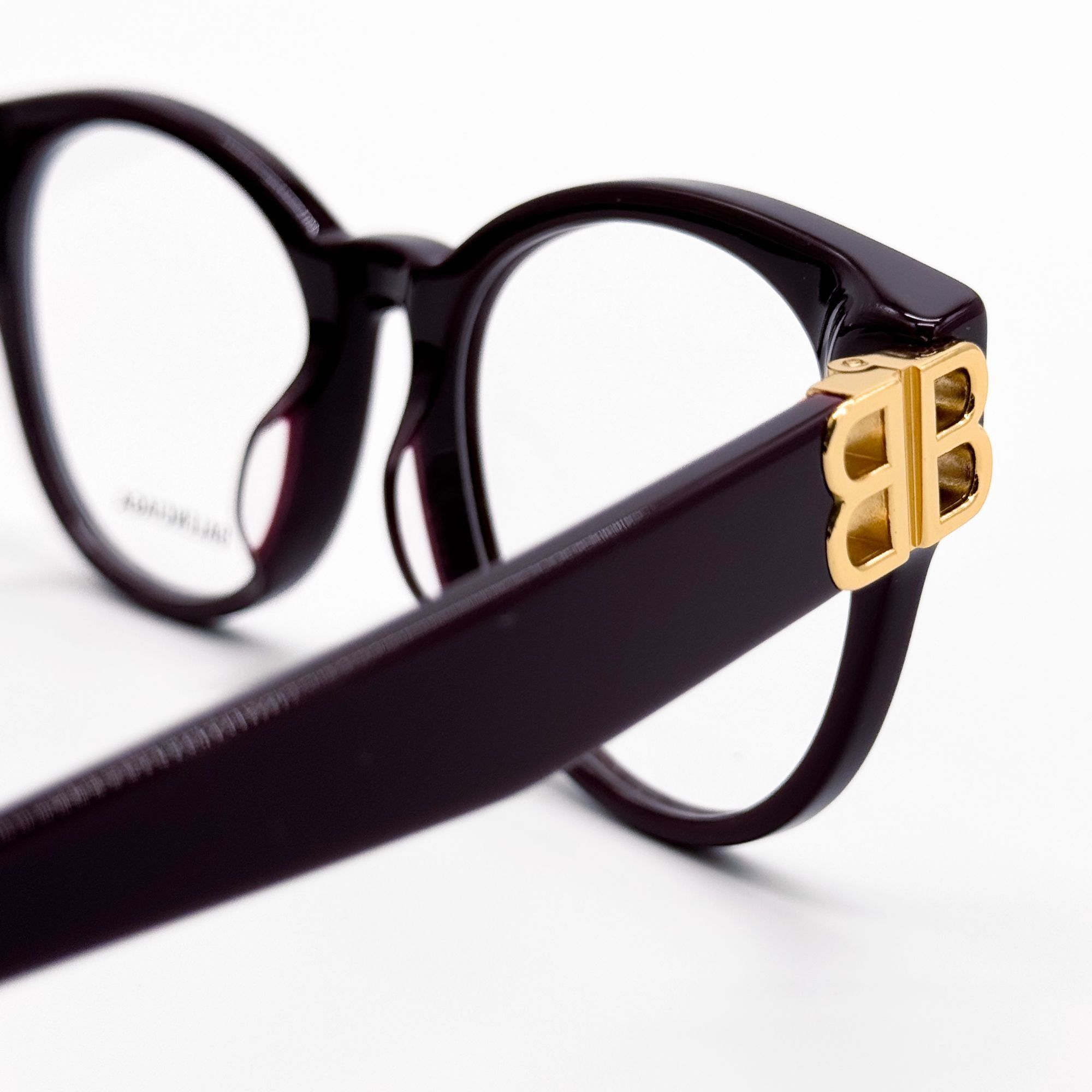 Balenciaga NEW BALENCIAGA EYEGLASSES BB0173O 003 ROUND VIOLET WOMEN EYE Size ONE SIZE - 7 Thumbnail