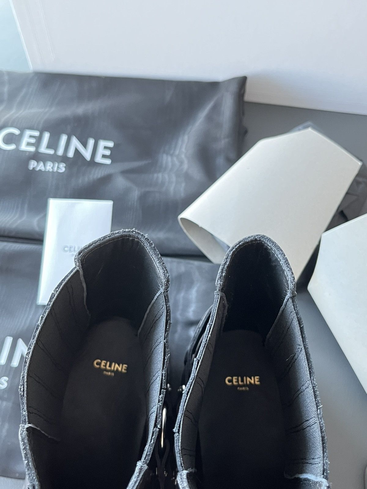 Celine × Hedi Slimane Super Runway Celine Hedi Slimane Biker Chelsea Boots New Size US 11 / EU 44 - 7 Thumbnail