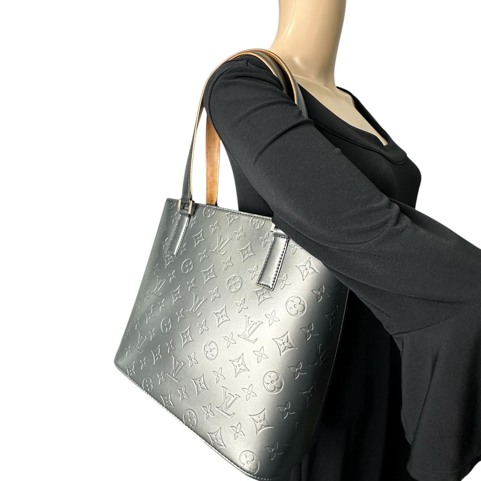 Louis Vuitton Louis Vuitton Stockton Matte Monogram Tote Bag Size ONE SIZE - 9 Thumbnail