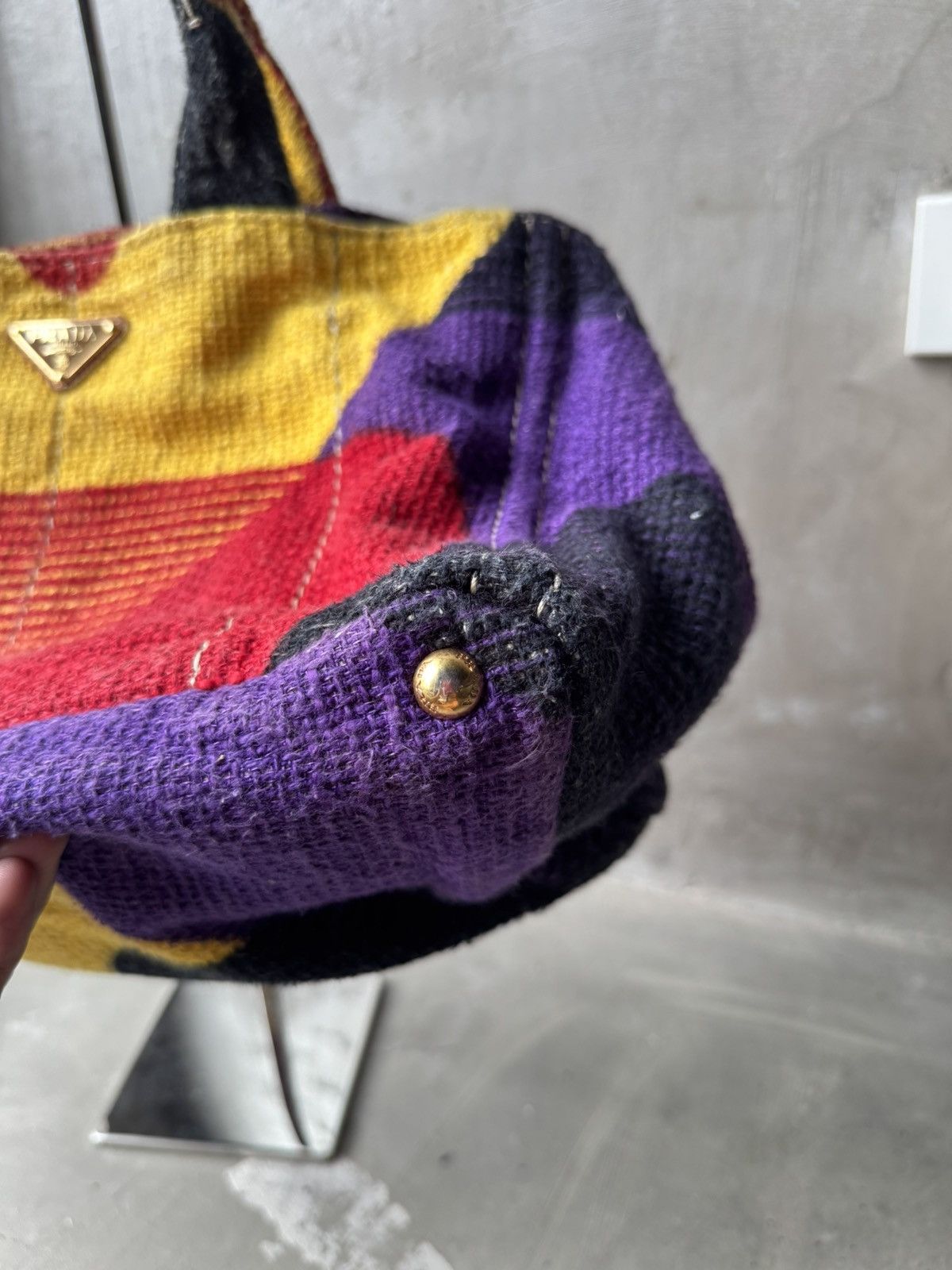 Prada Prada multicolor knitted totebag Size ONE SIZE - 4 Thumbnail