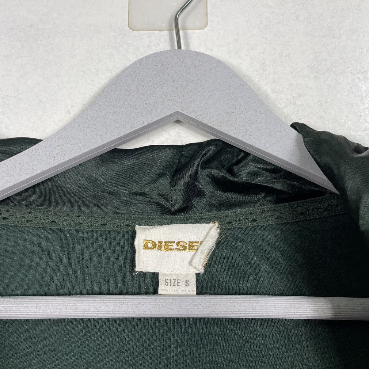 Diesel 💥DIESEL HOODIE CARDIGAN SWEATER EMERALD GREEN Size S / US 4 / IT 40 - 8 Thumbnail