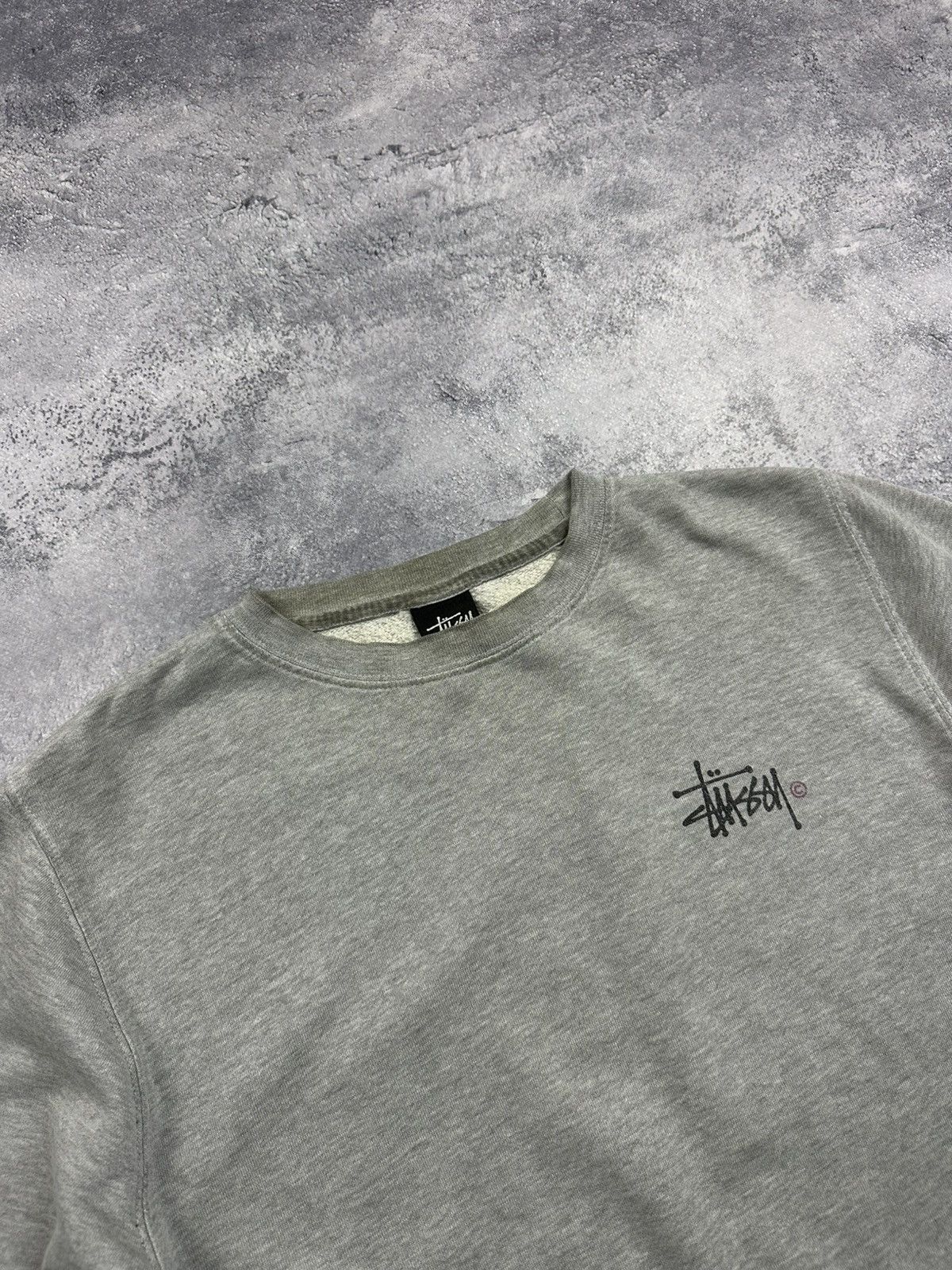 Stussy Vintage Stussy Sweatshirt Big Logo Rare Y2K Grey Pullover Size US M / EU 48-50 / 2 - 3 Thumbnail