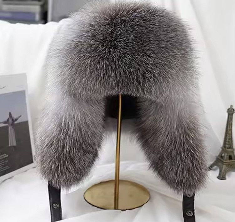 Japanese Brand Real Fur Ushanka Russian Hat Size S Size ONE SIZE - 3 Thumbnail