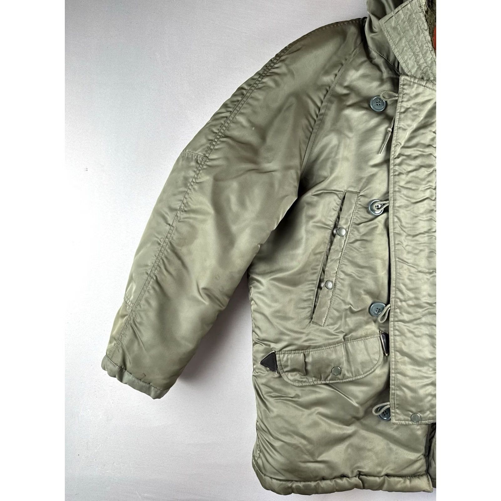 Vintage VINTAGE Raven Industries N-3B Parka Jacket Mens Coat Wool Wolf Trim Green 1971 USAF 70s N-3B Military Outdoor | Mens Size US L / EU 52-54 / 3 - 2 Thumbnail