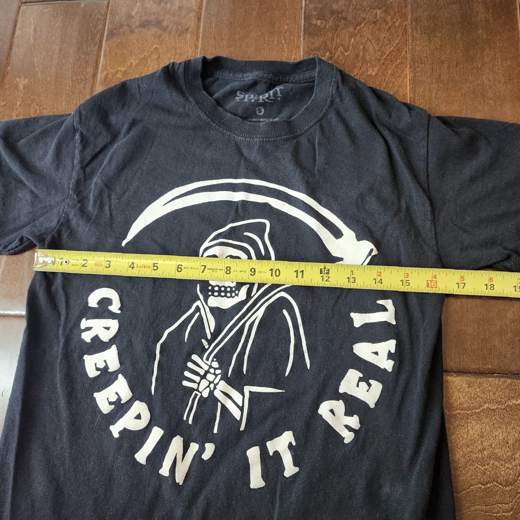ESPIRIT Grim Reaper Creepin It Real Shirt Mens Small Halloween Graphic Black Tee Size US S / EU 44-46 / 1 - 7 Thumbnail