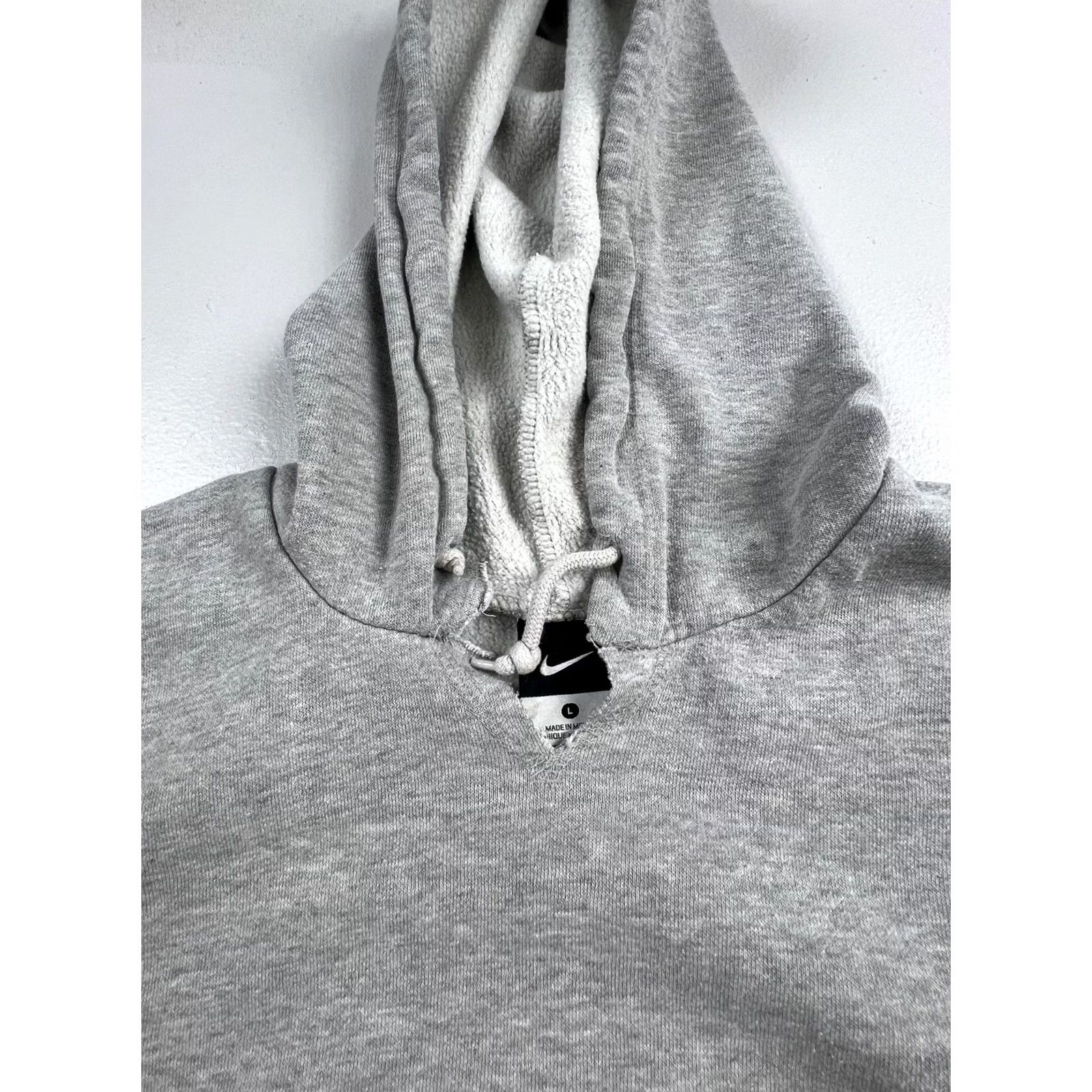 Nike Nike Hoodie Mens Large Gray Pullover Fleece Swoosh Logo Front Kangaroo Pocket Crew Neck Sweatshirt Winter Size US L / EU 52-54 / 3 - 5 Thumbnail