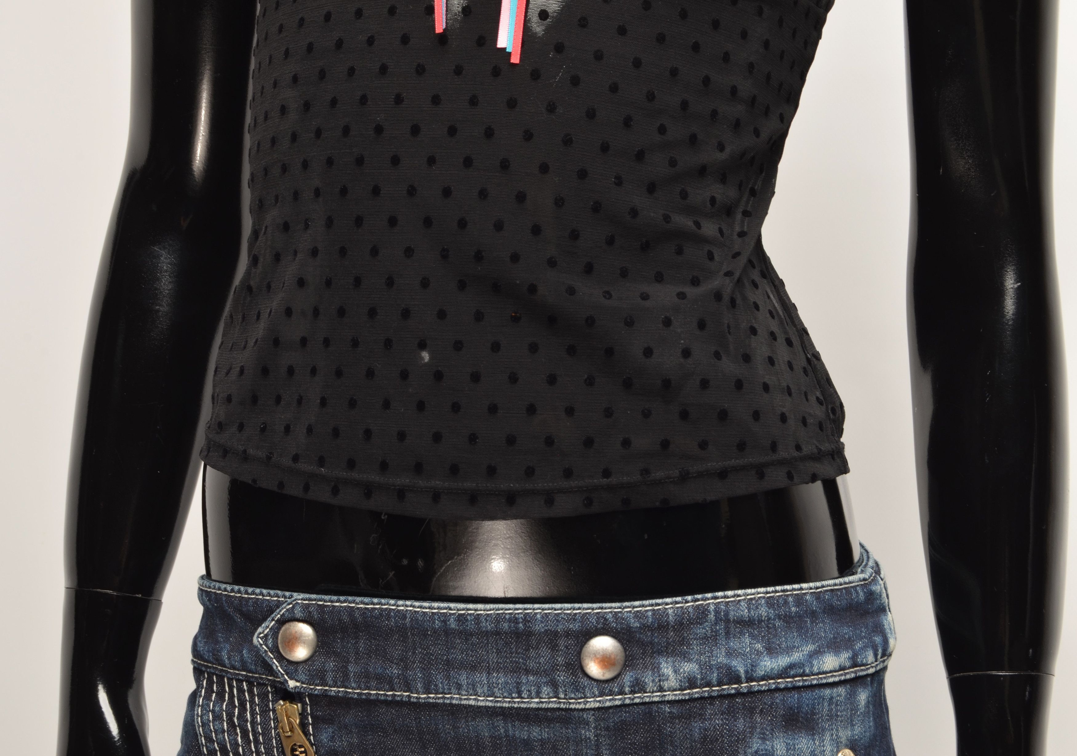 Vintage Presence Vintage Y2K Polka Dot Mesh Cami Top Size S / US 4 / IT 40 - 3 Thumbnail