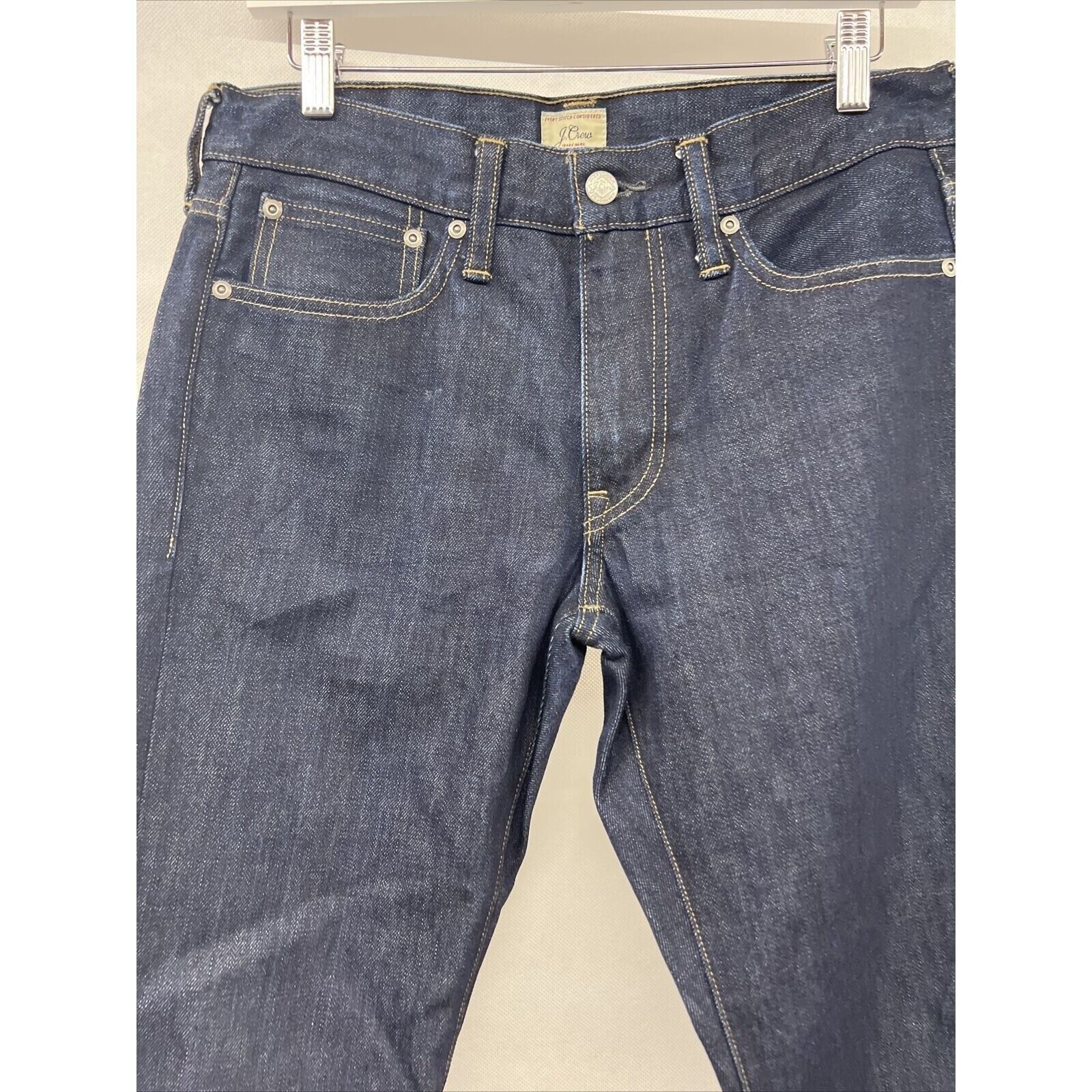 J.Crew NEW 30x30 J.Crew 484 Slim-Fit Cotton Jeans Resin Rinse Dark Size US 30 / EU 46 - 6 Thumbnail