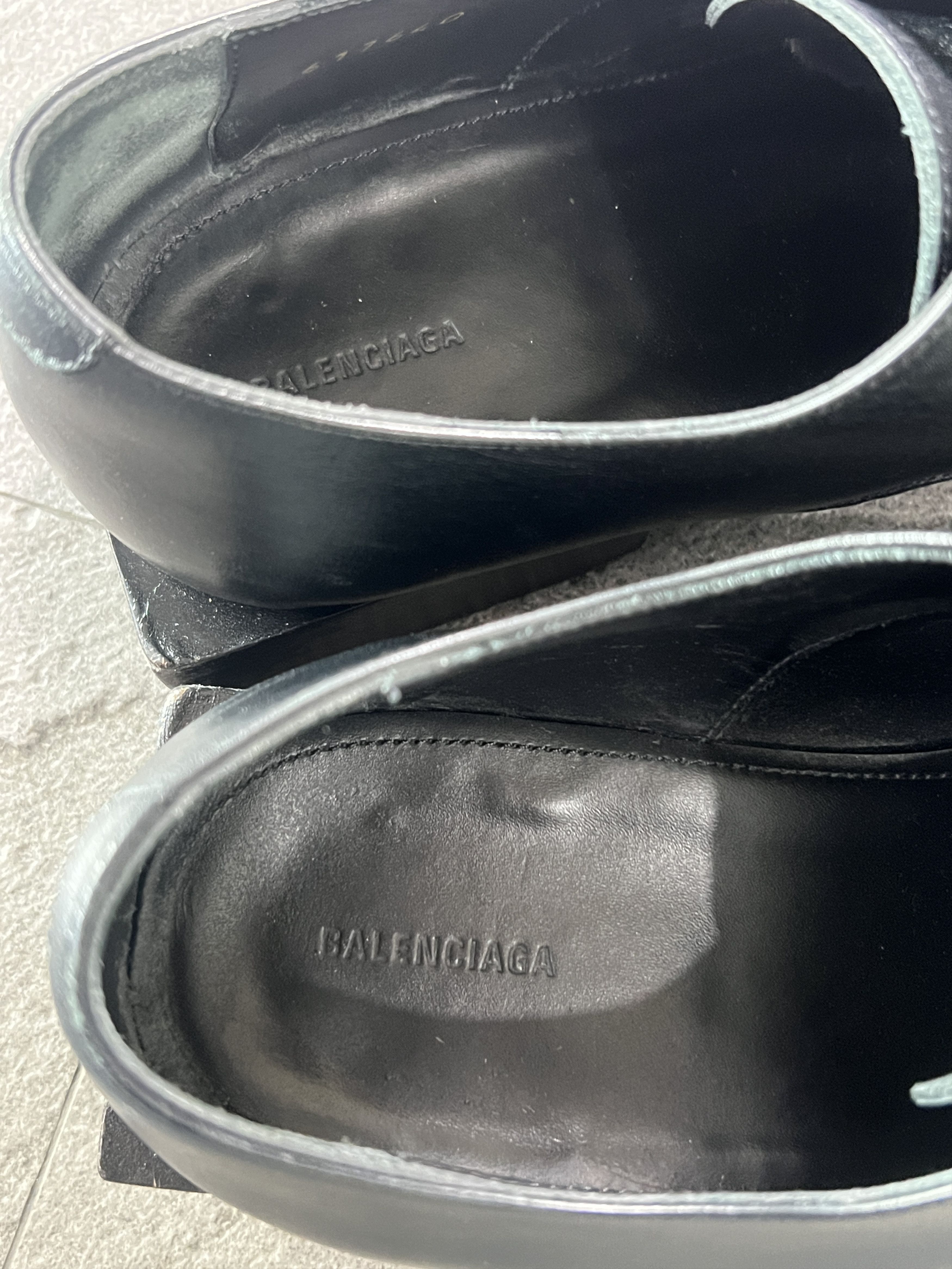Balenciaga Balenciaga Square Toe Leather Derby Shoes EU41 Size US 8 / EU 41 - 9 Thumbnail